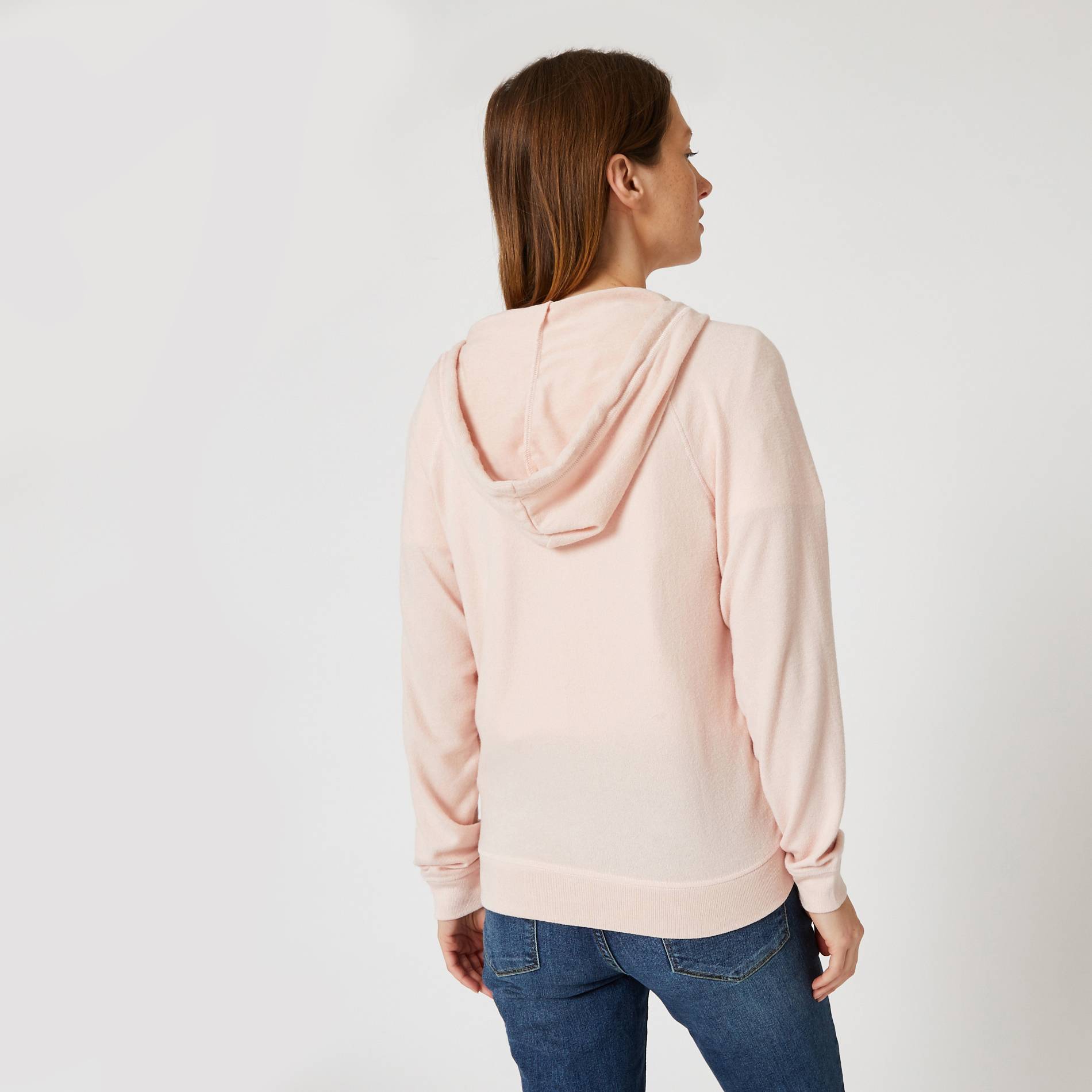 Sweat doudou zippé, Rose pâle, large image number 1
