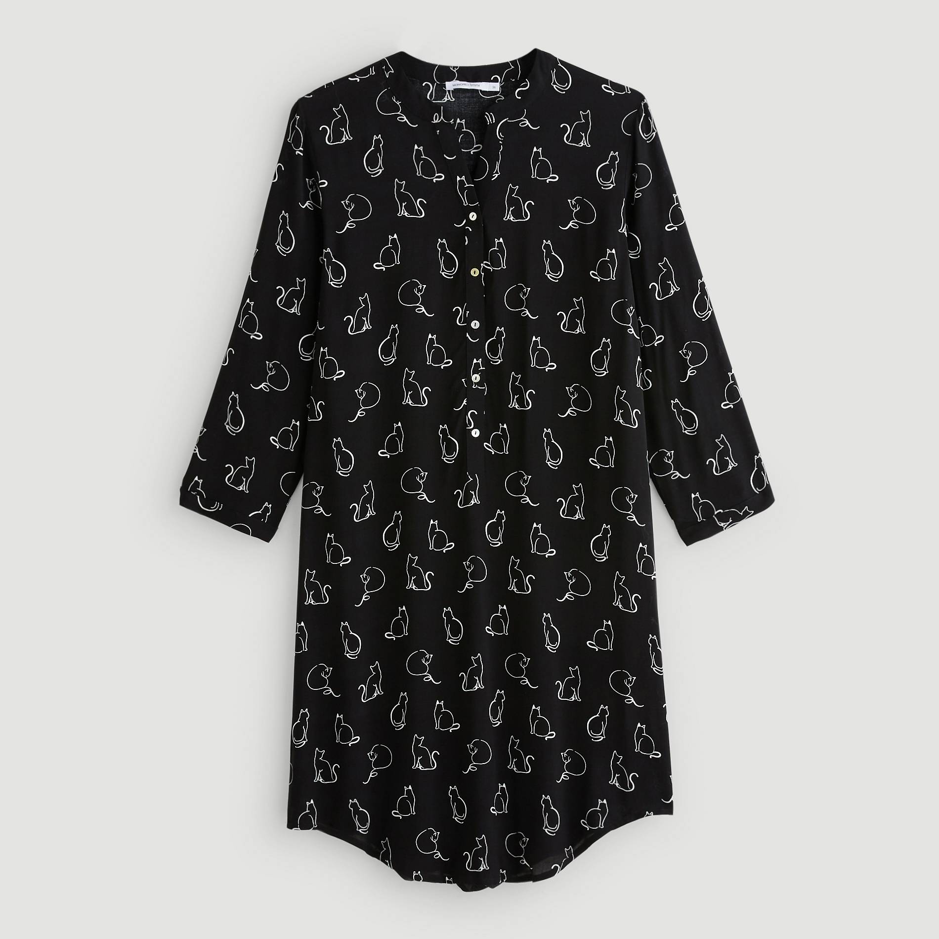 Chemise de nuit, Noir, large image number 2.0
