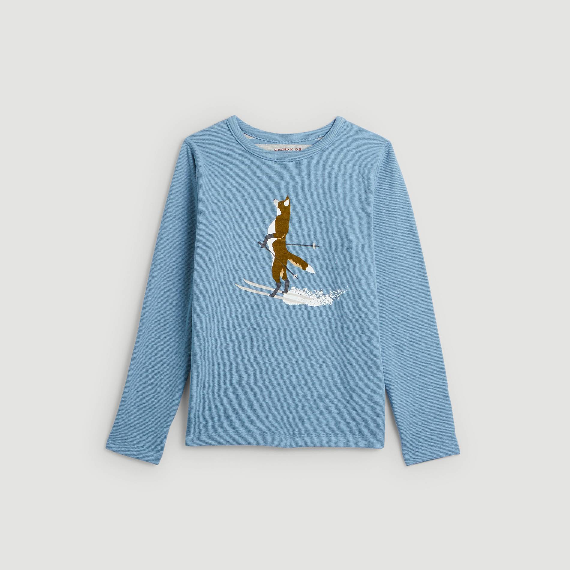 T-shirt manches courtes imprime, Bleu gris, large image number 0.0