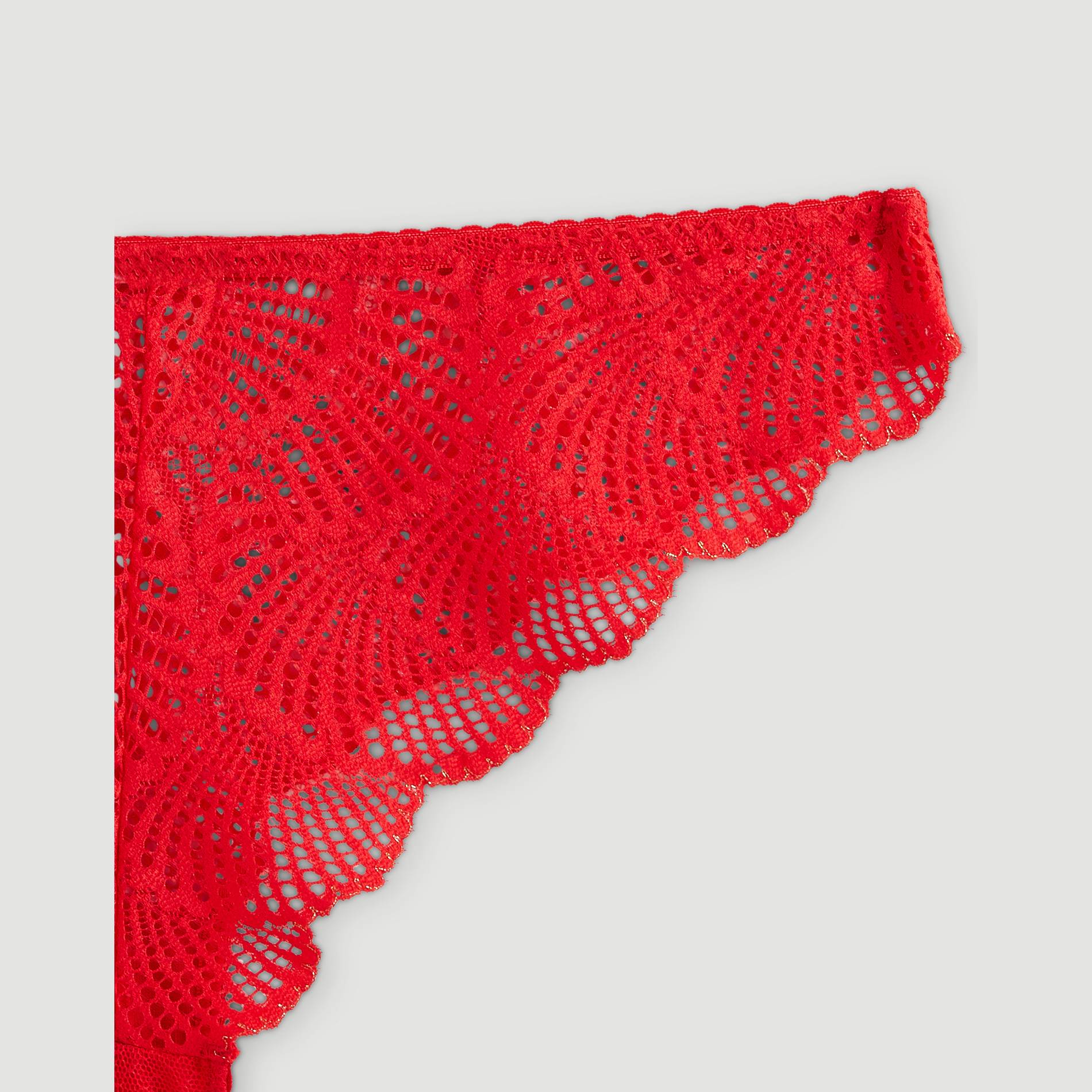 Tanga en dentelle, Rouge, large image number 2