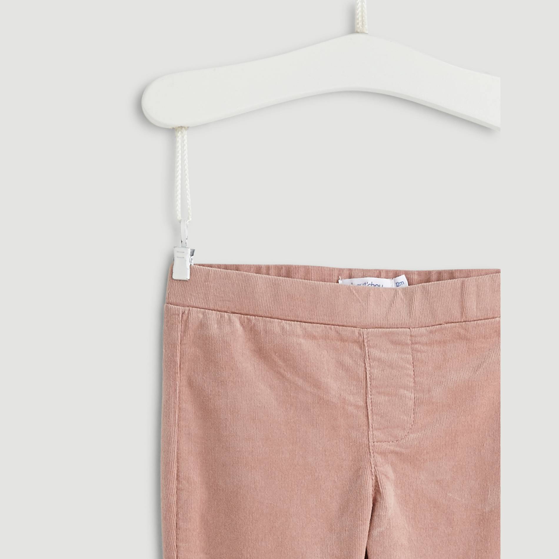 Pantalon coupe slim elastique en velours, Bois de rose, large image number 2.0