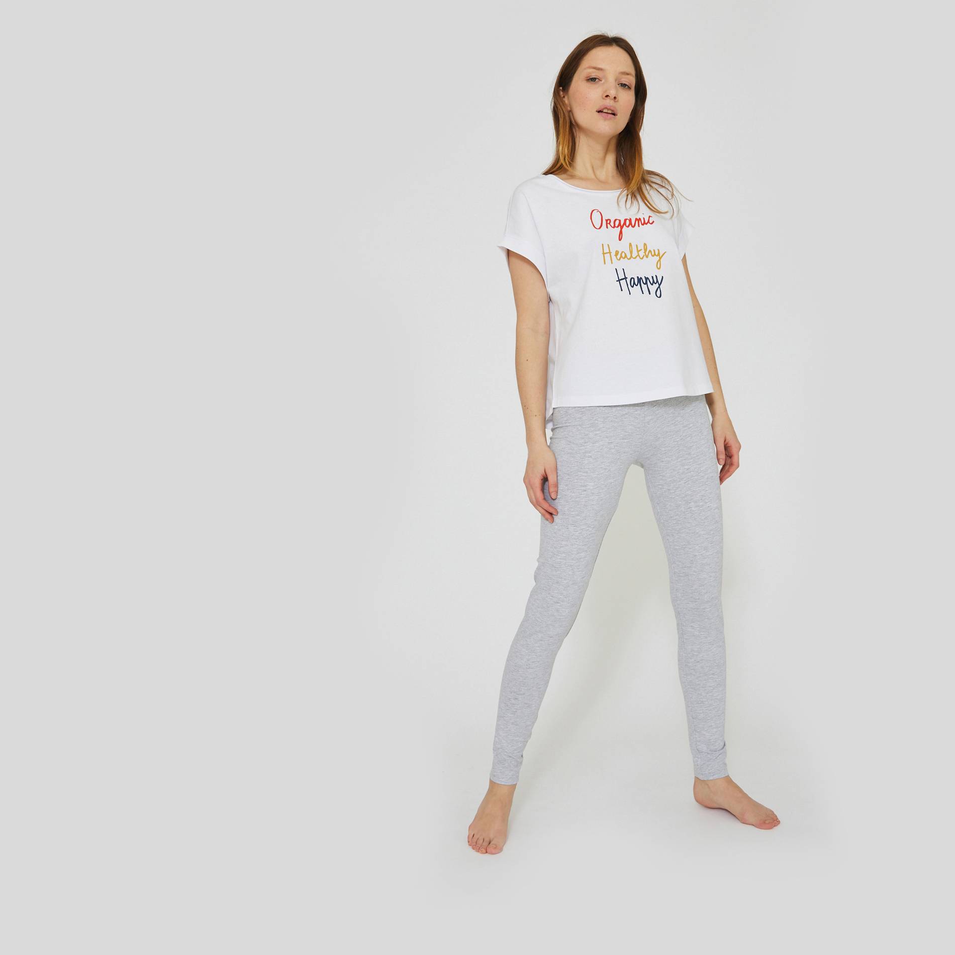 Legging en coton BIO, Gris clair, large image number 0.0