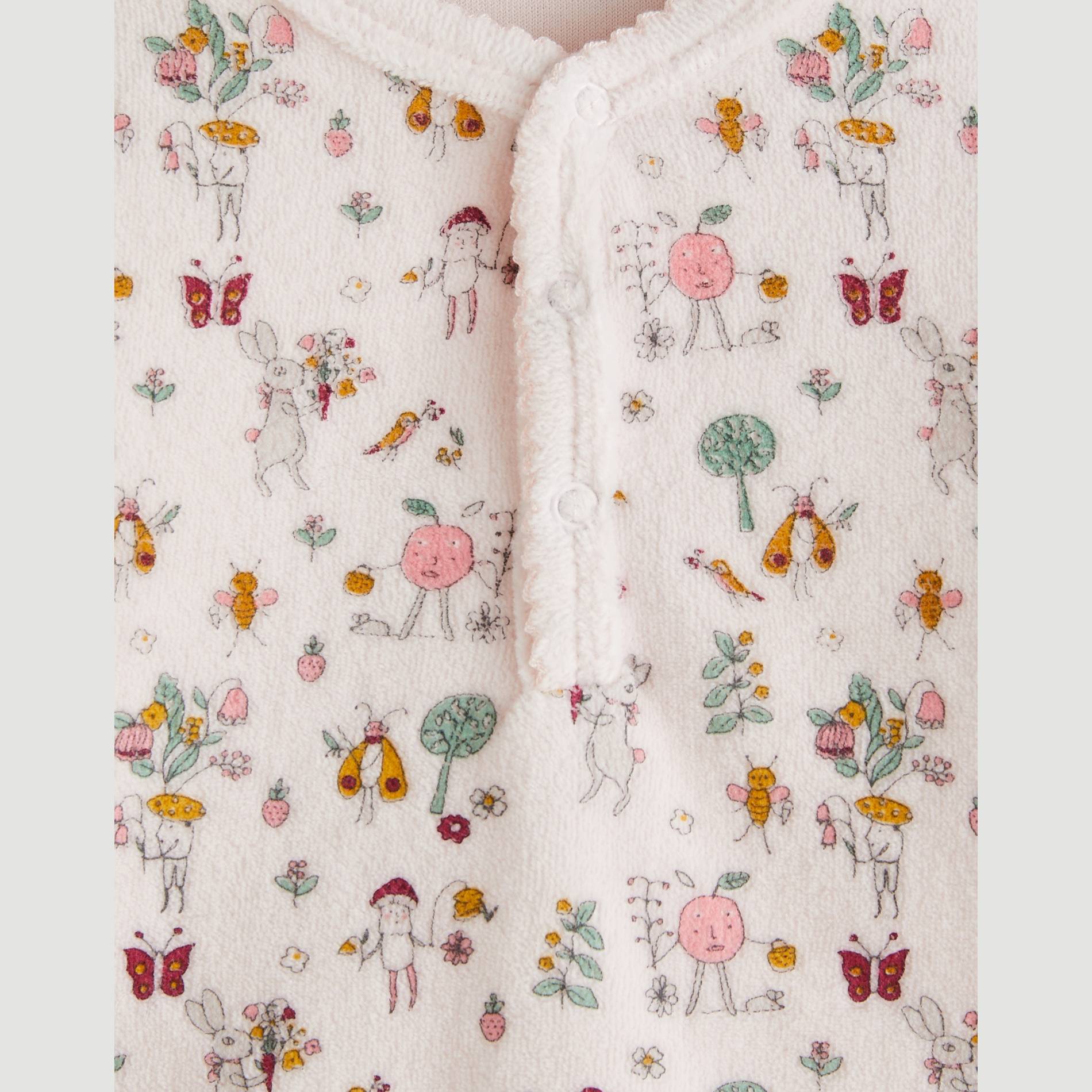Pyjama en velours imprime, Rose pâle, large image number 2.0