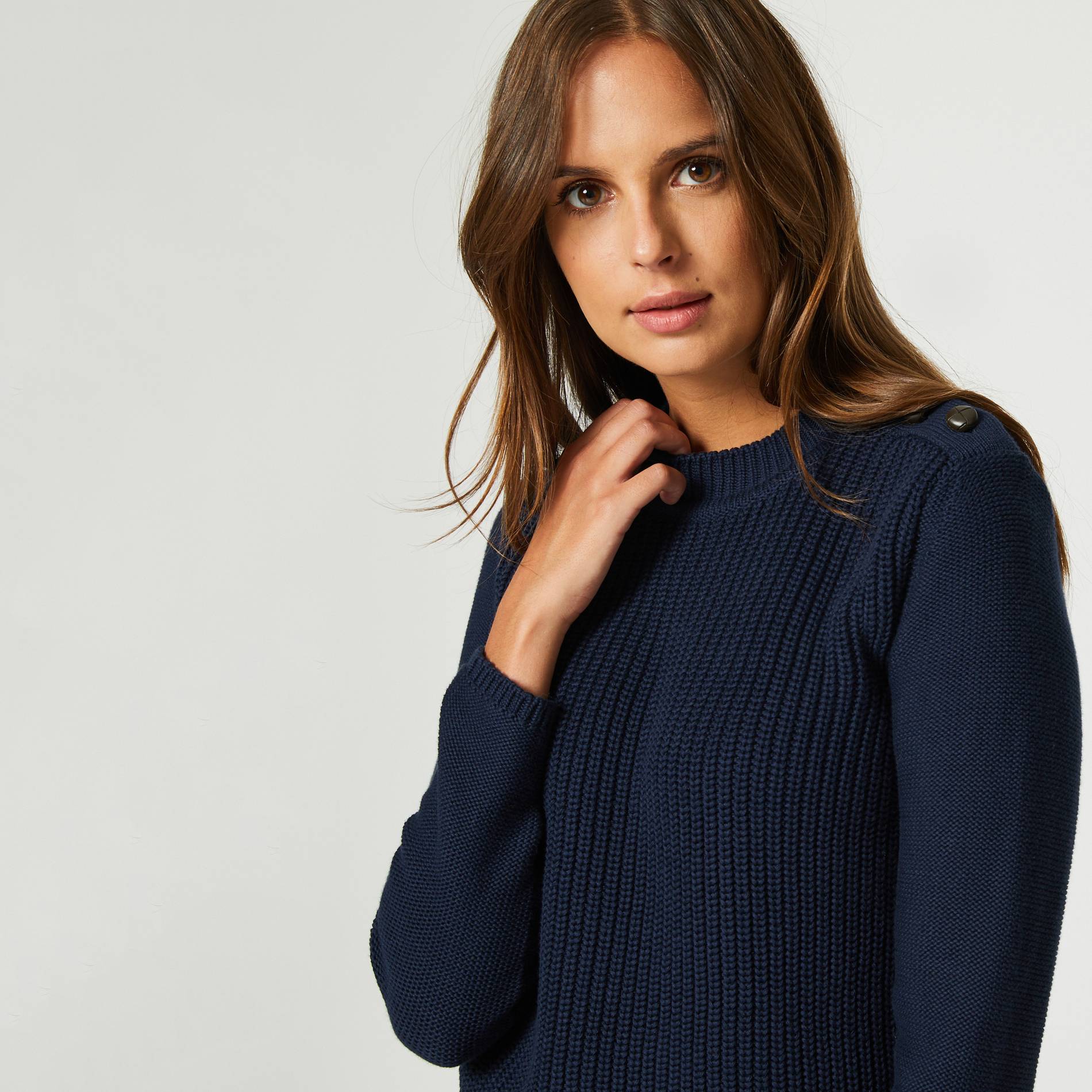 Pull manches longues, Bleu marine, large image number 0
