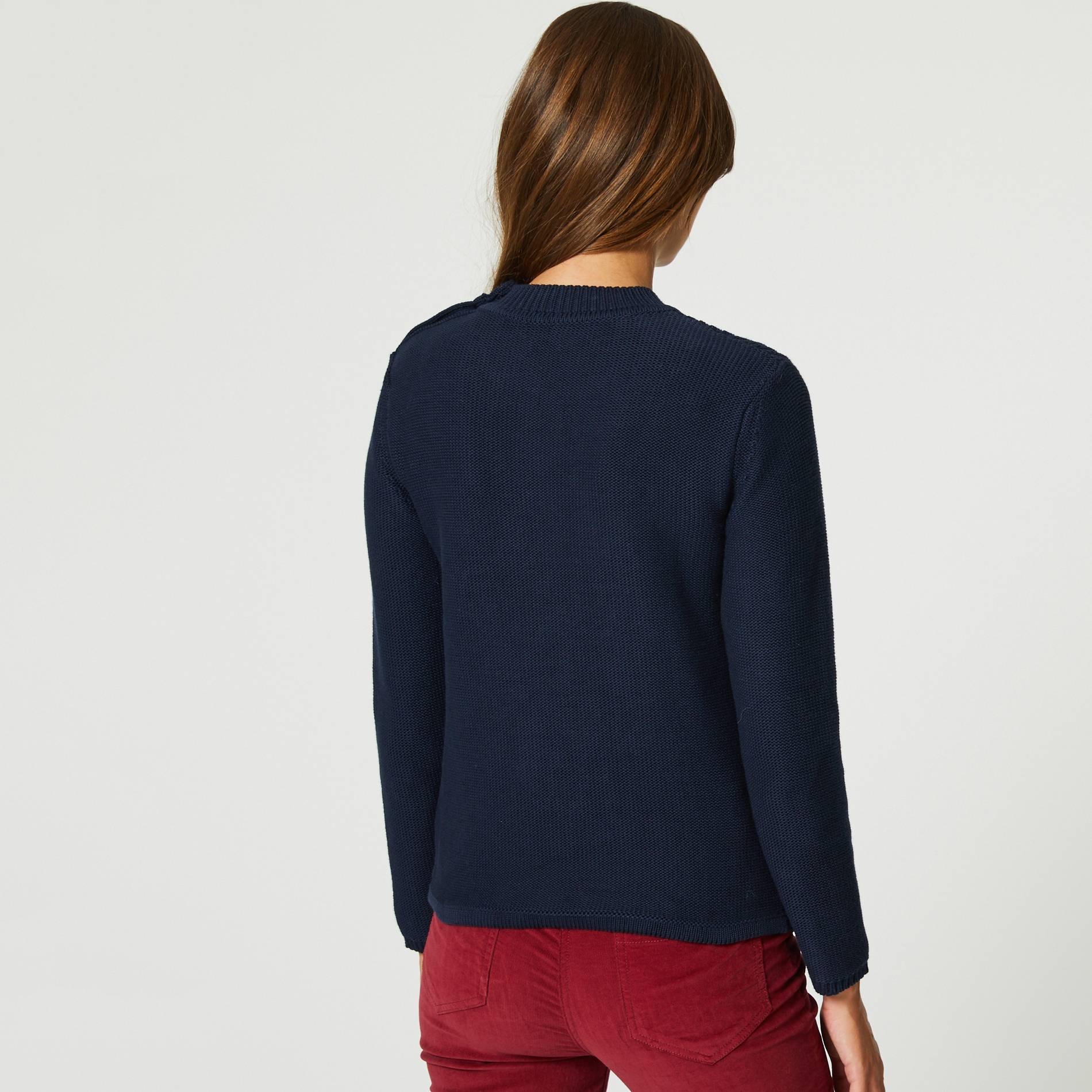 Pull manches longues, Bleu marine, large image number 1