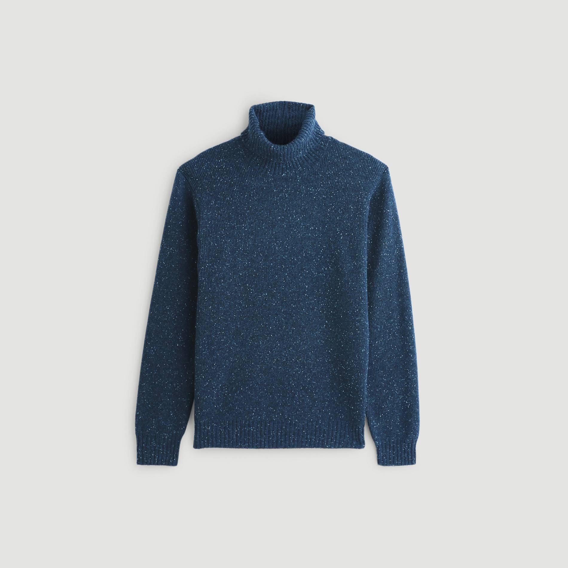 Pull chine col roule, Bleu marine, large image number 2.0