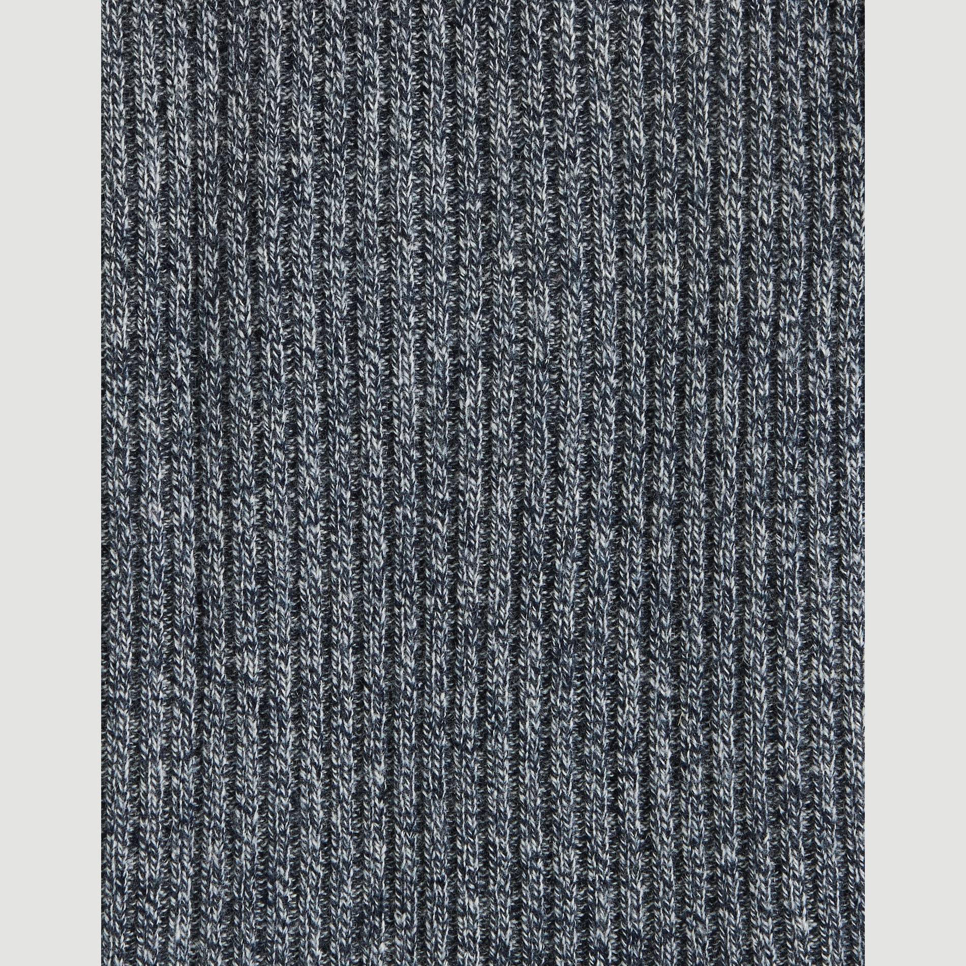 Echarpe en laine et cachemire, Bleu marine, large image number 2
