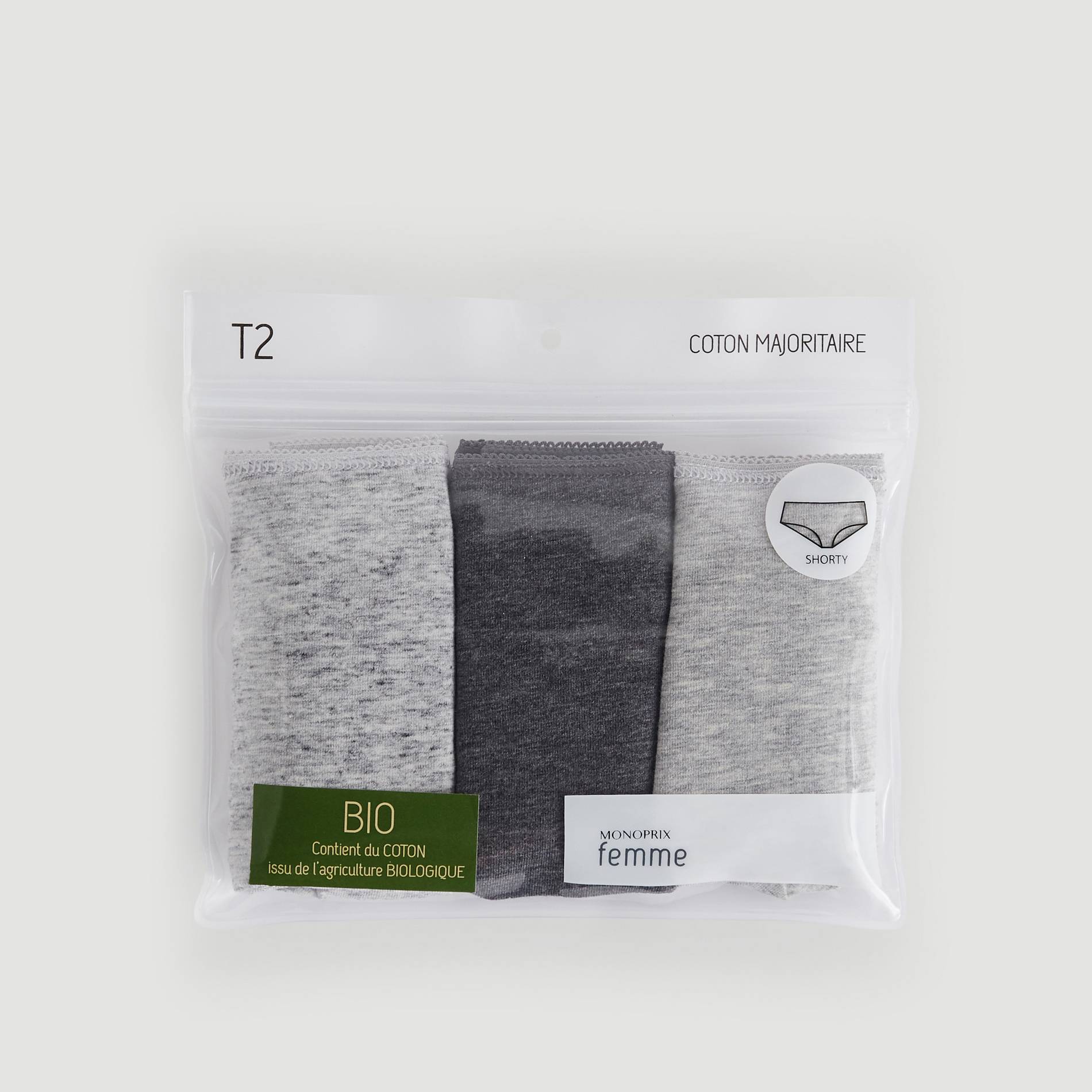 Lot de 3 shorties, Gris foncé, large image number 2.0