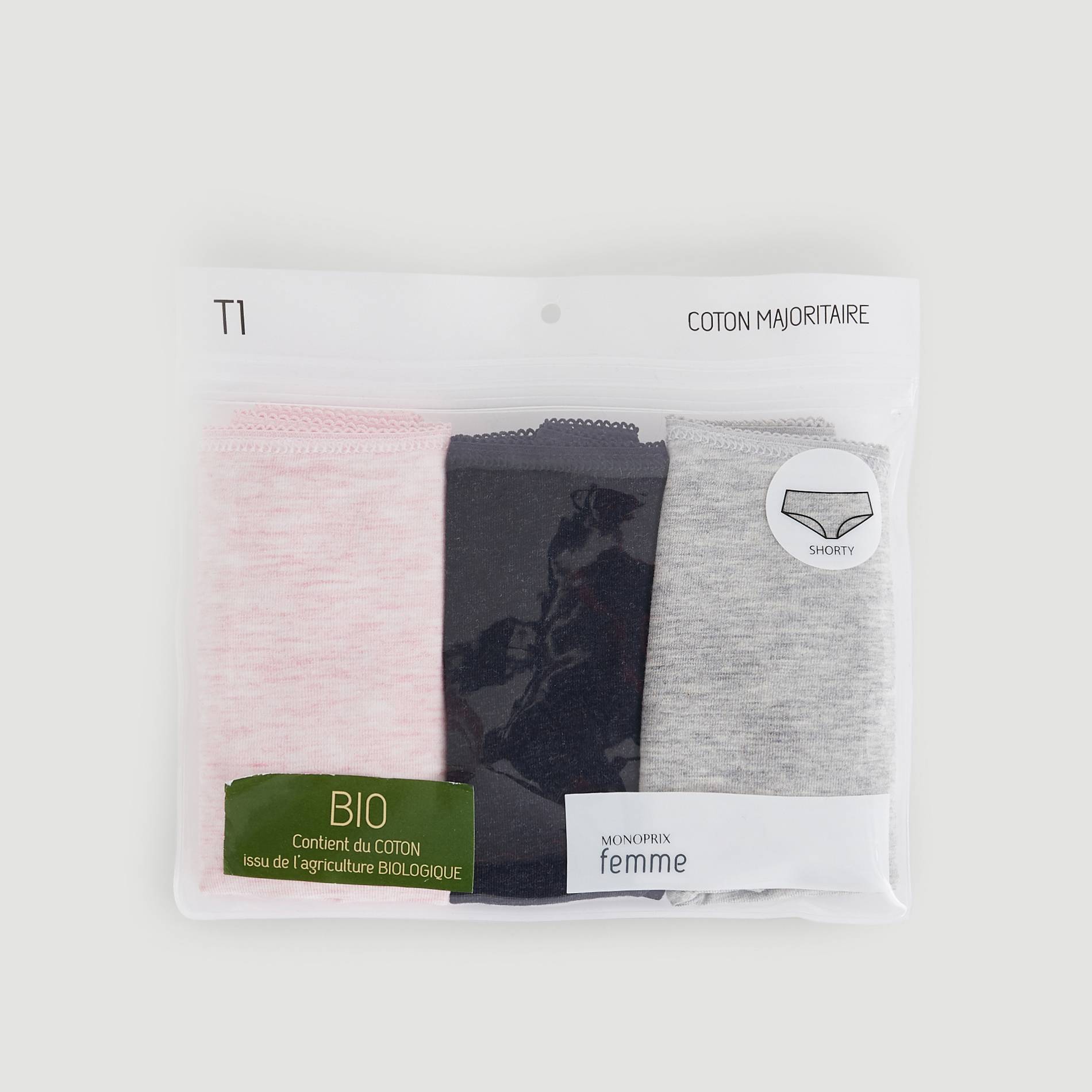Lot de 3 shorties, Rose pâle, large image number 2.0
