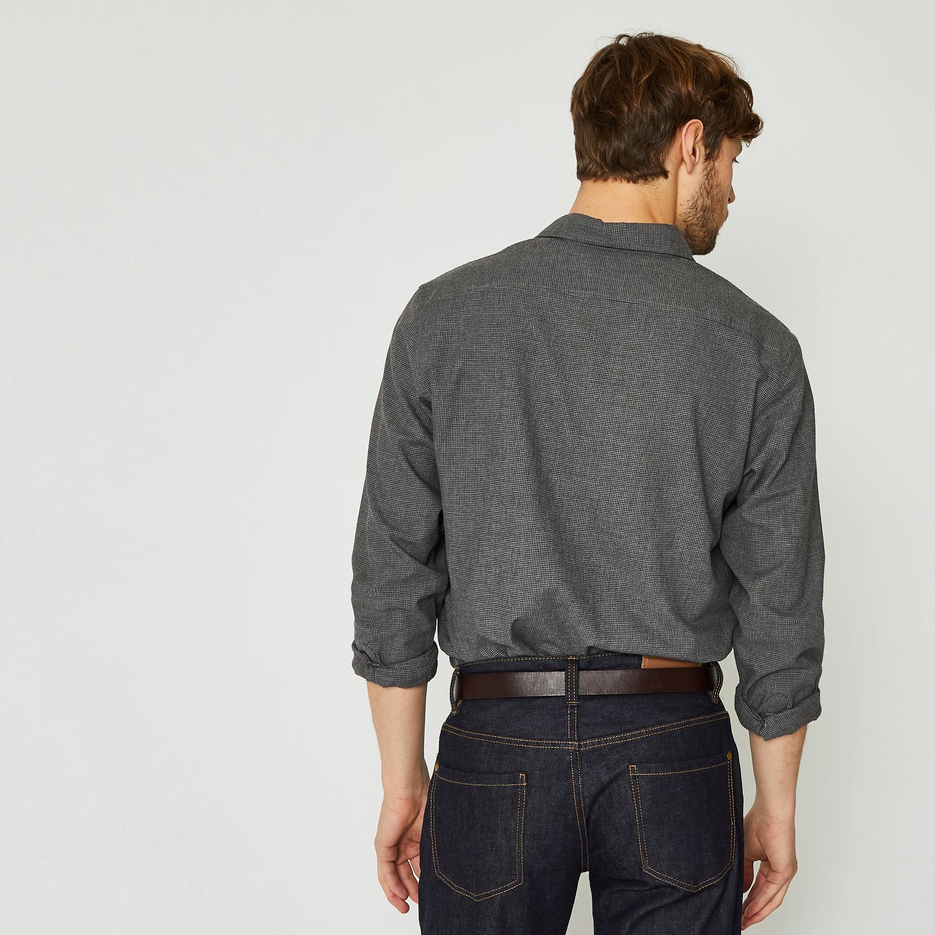 Chemise manches longues a carreaux, Gris moyen, large image number 1