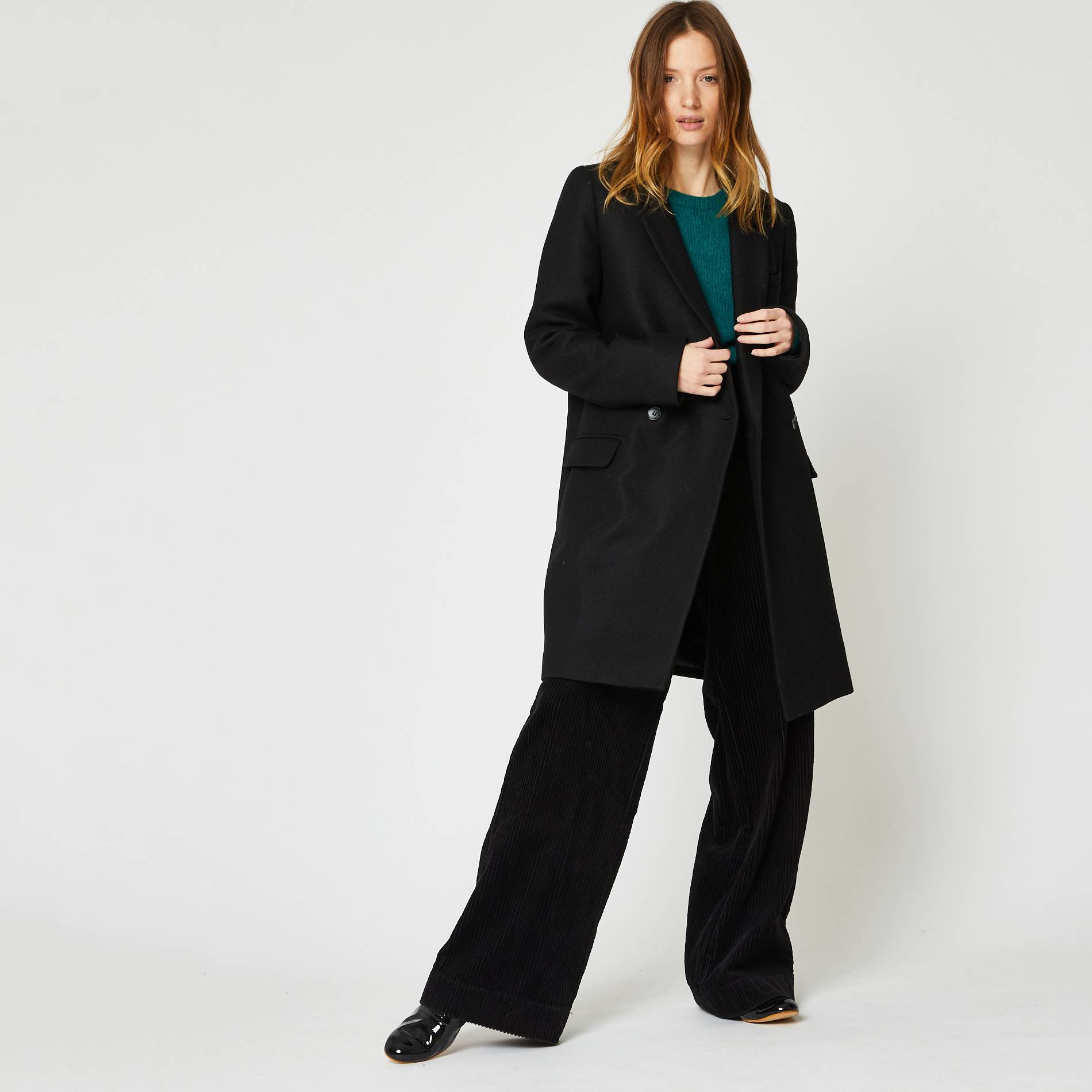 Manteau avec double boutons, Noir, large image number 0