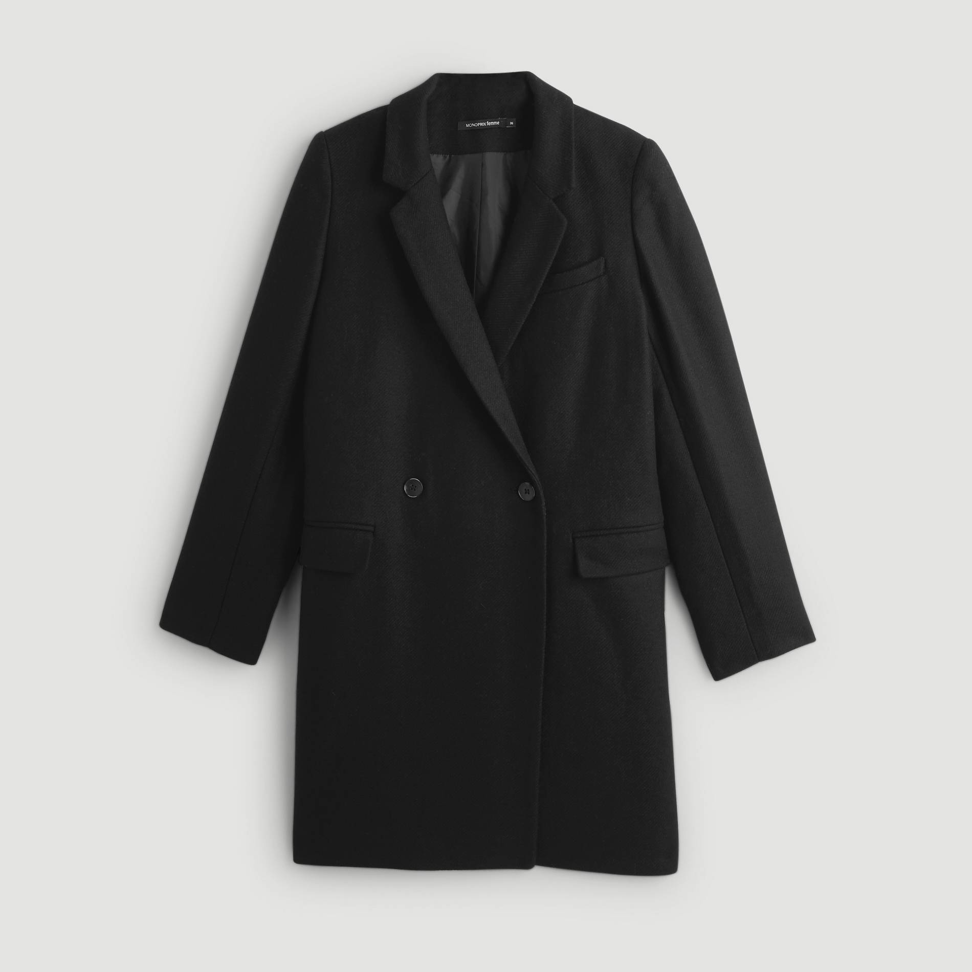 Manteau avec double boutons, Noir, large image number 2