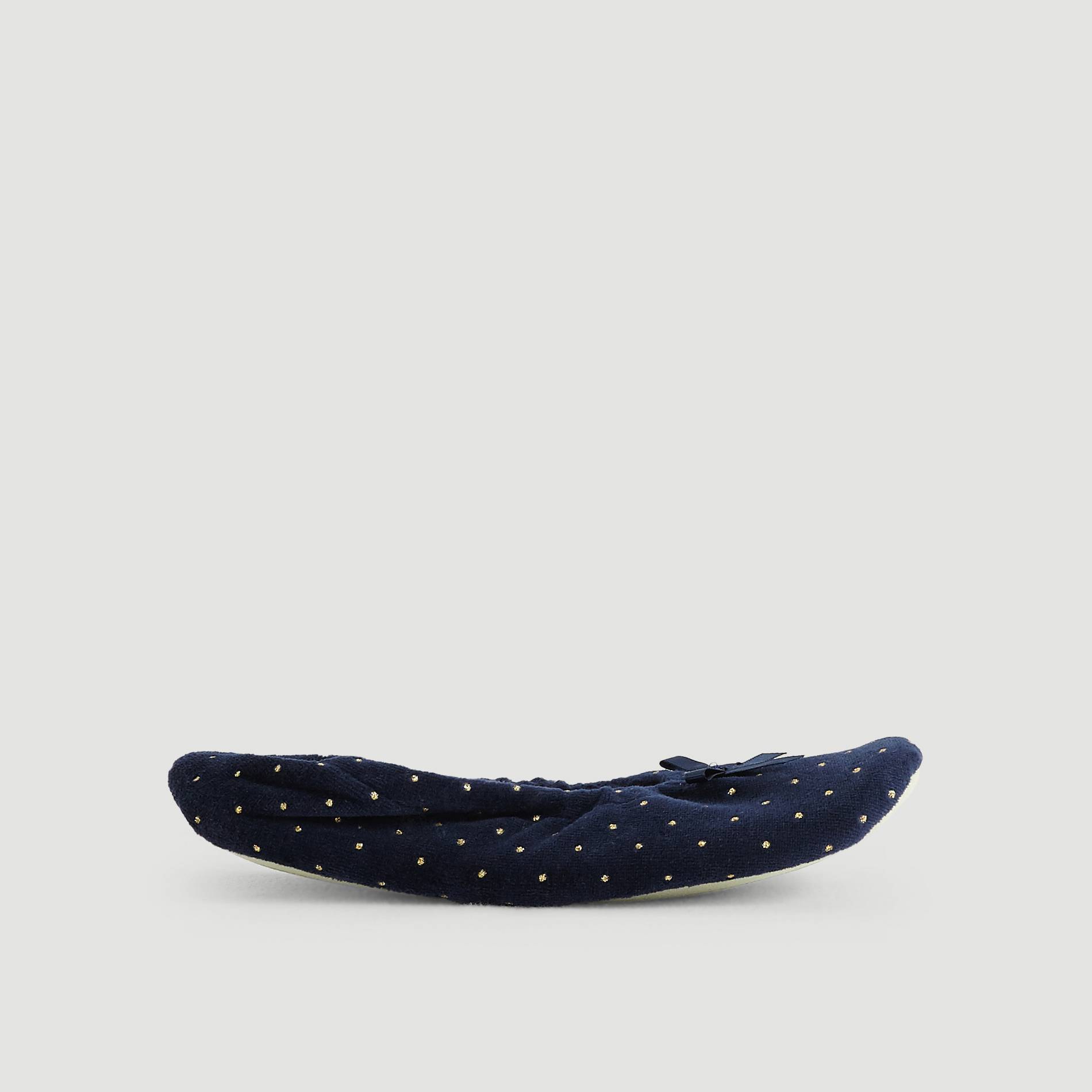 Ballerine en velours, Bleu marine, large image number 0