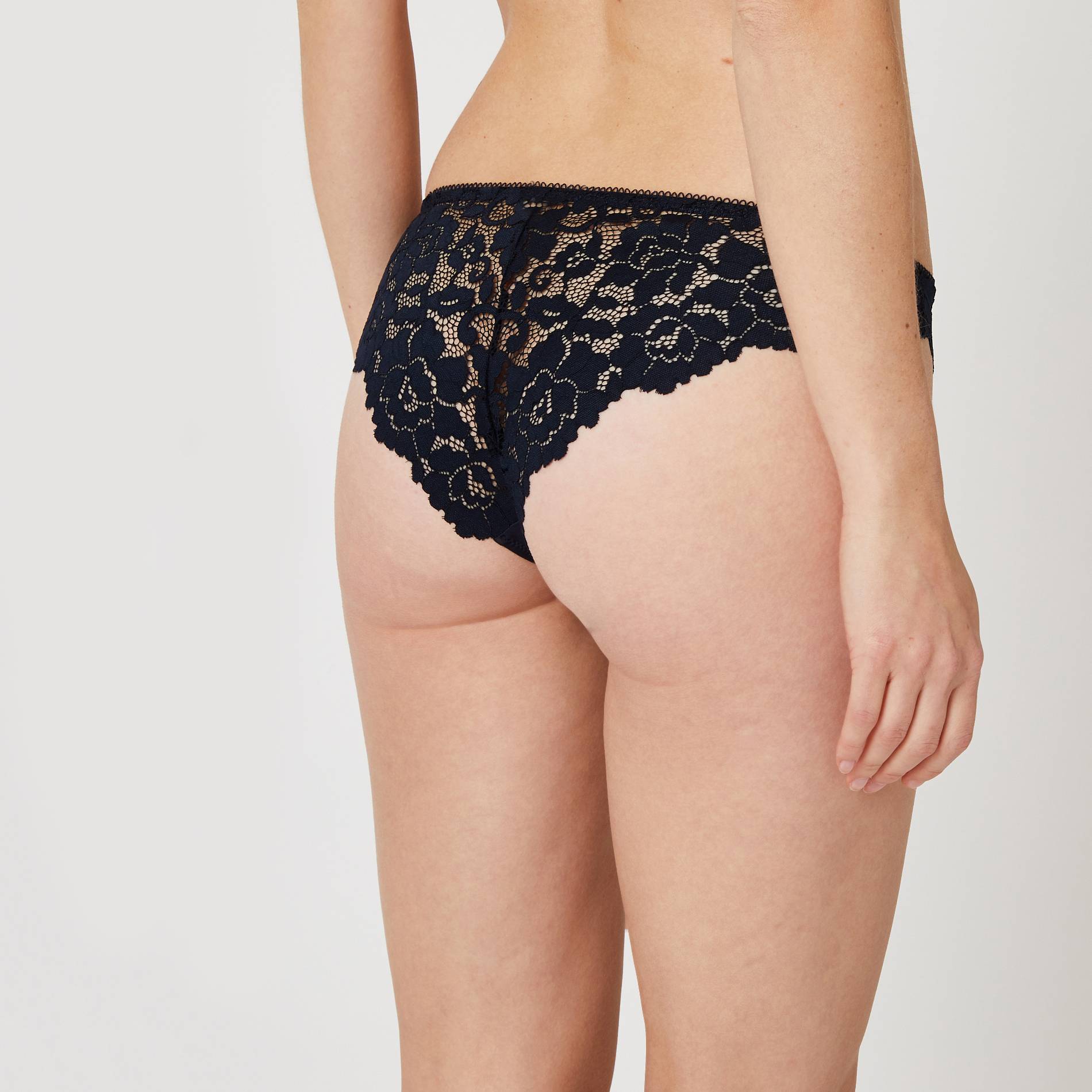 Tanga en dentelle, Bleu foncé, large image number 1