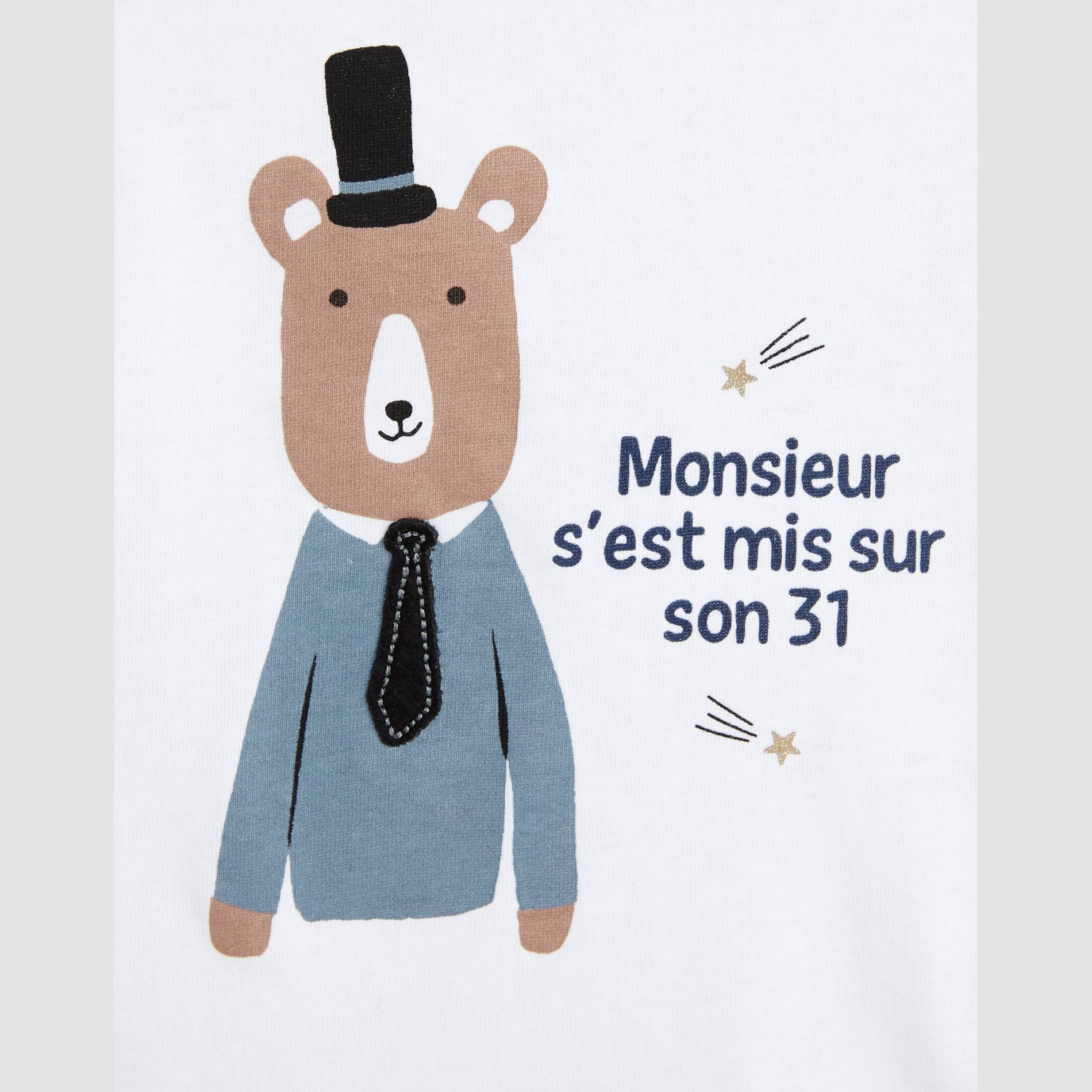 T-shirt manches longues imprime, Ecru, large image number 2