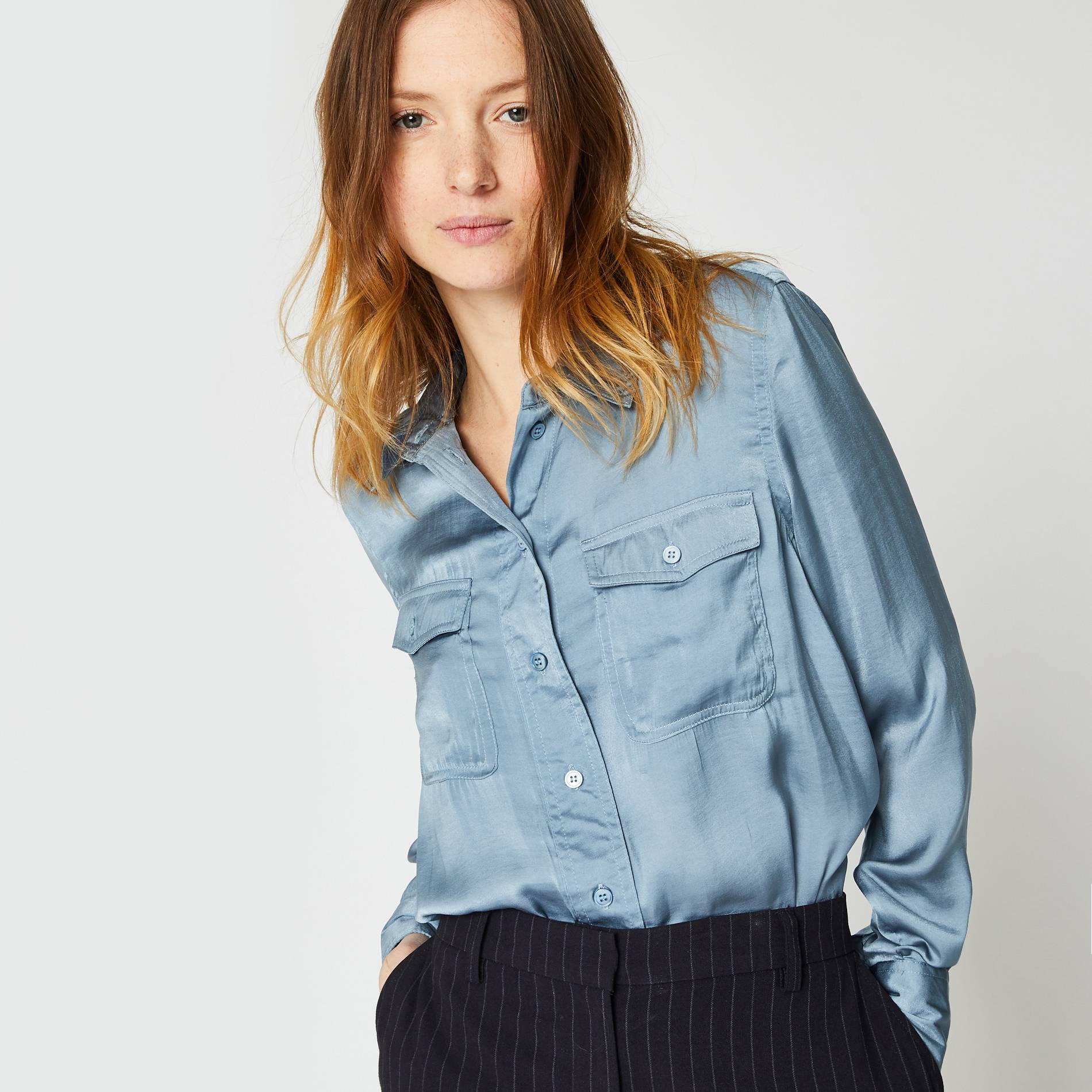 Chemise, Bleu gris, large image number 0.0