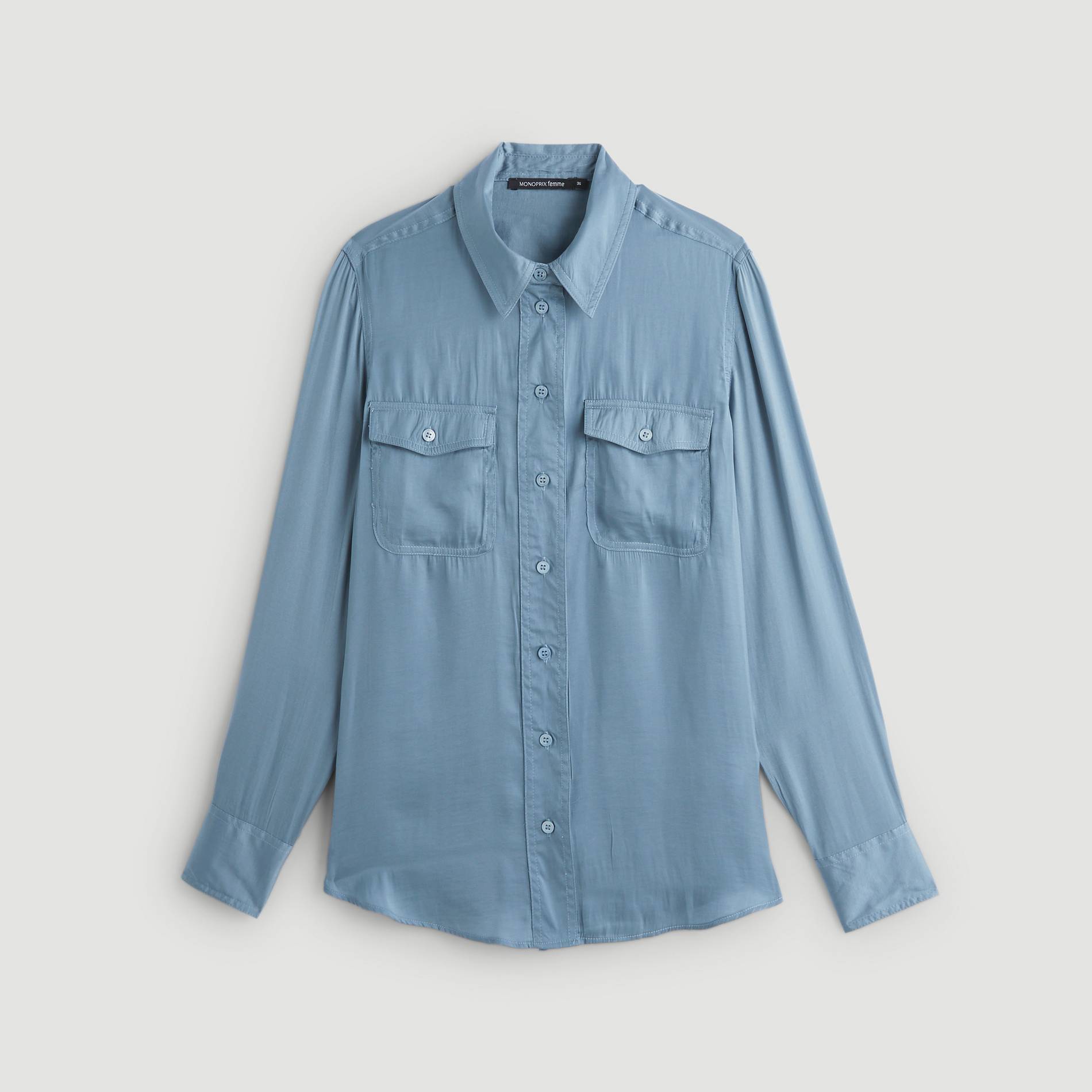 Chemise, Bleu gris, large image number 2