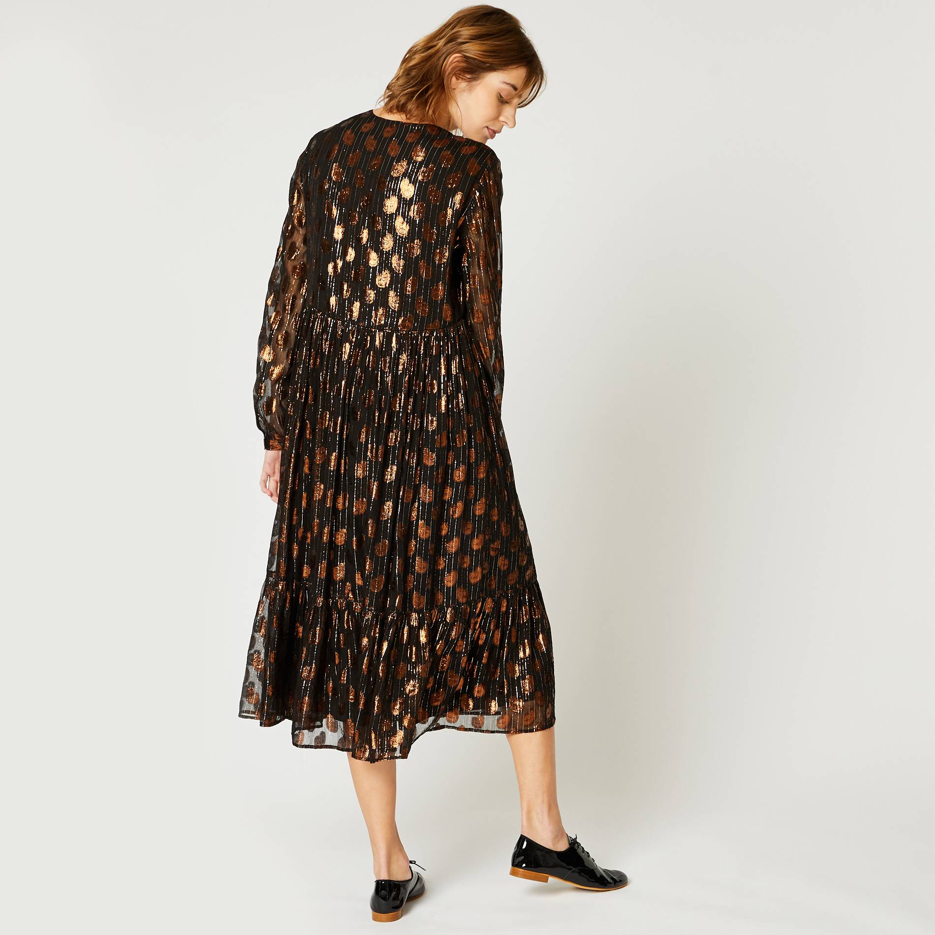 Robe en jacquard, Noir, large image number 1.0