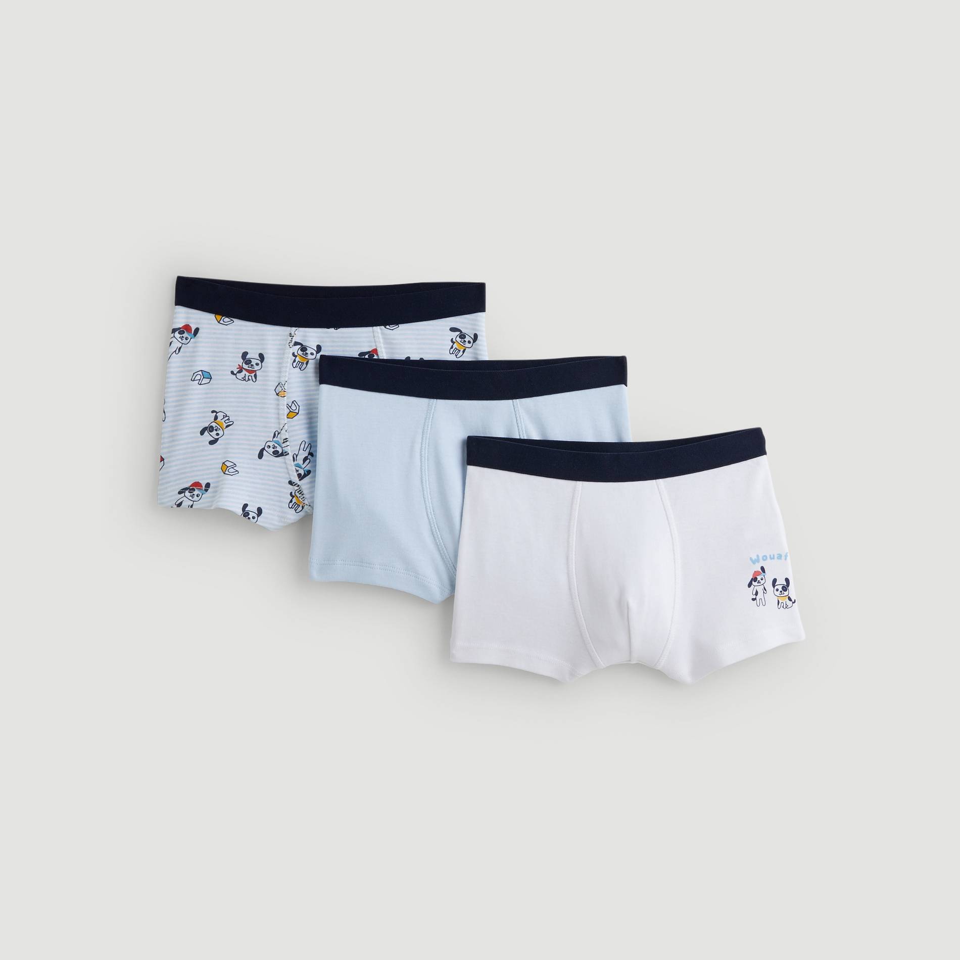 Lot de 3 boxers imprimés, Blanc, large image number 0