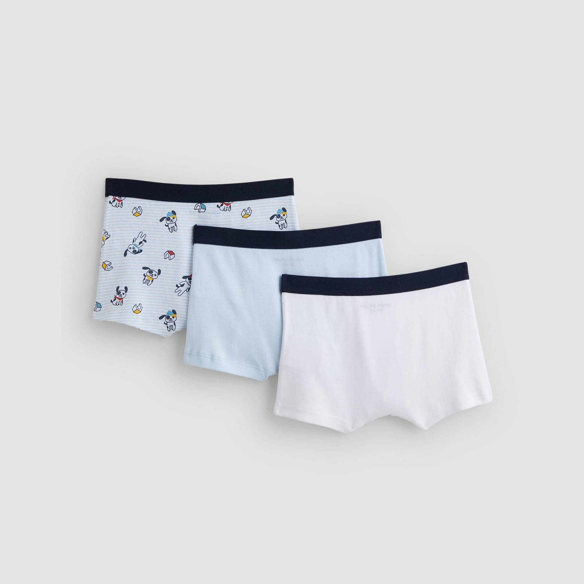 Lot de 3 boxers imprimés, Blanc, large image number 1