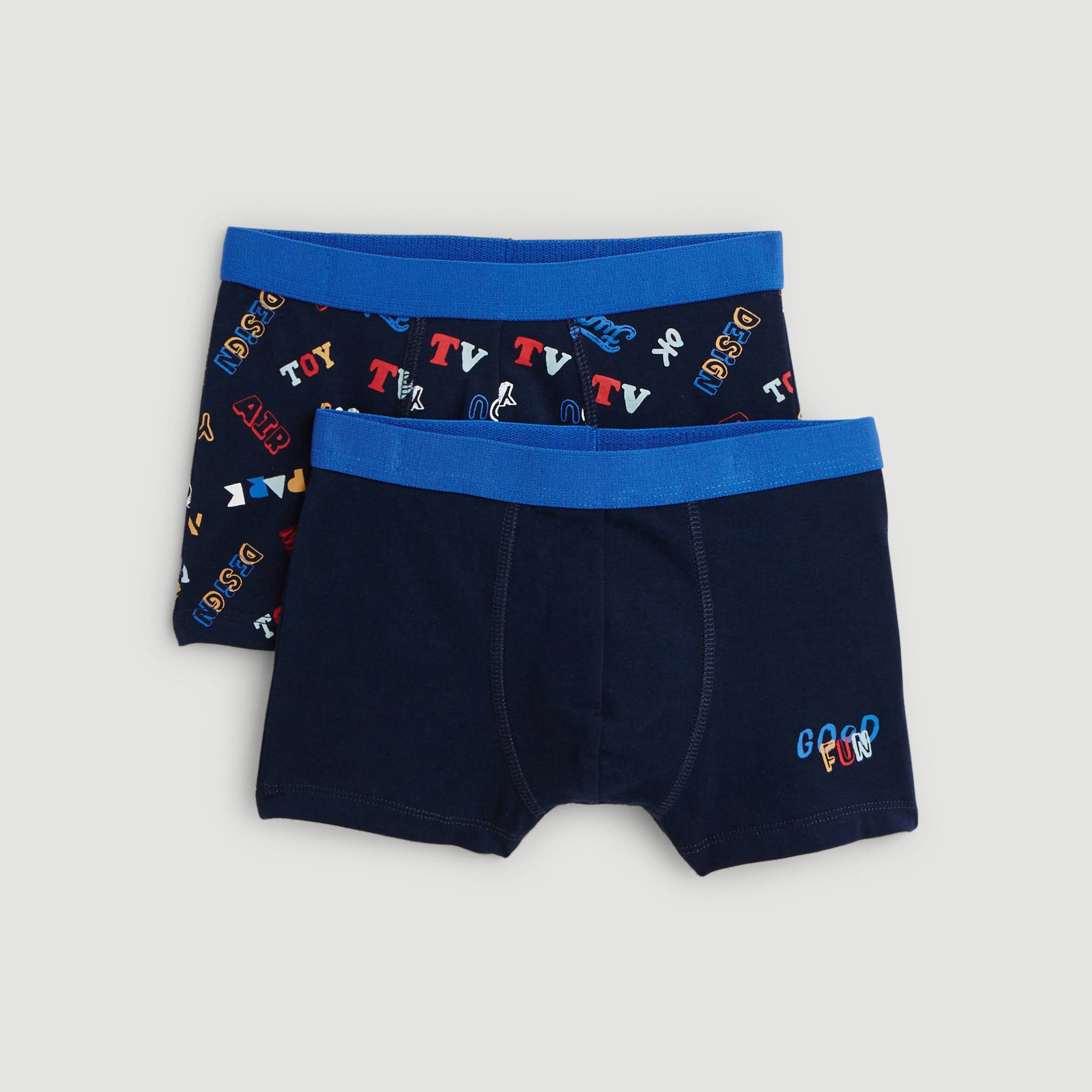 Lot de 2 boxers, Bleu marine, large image number 0.0