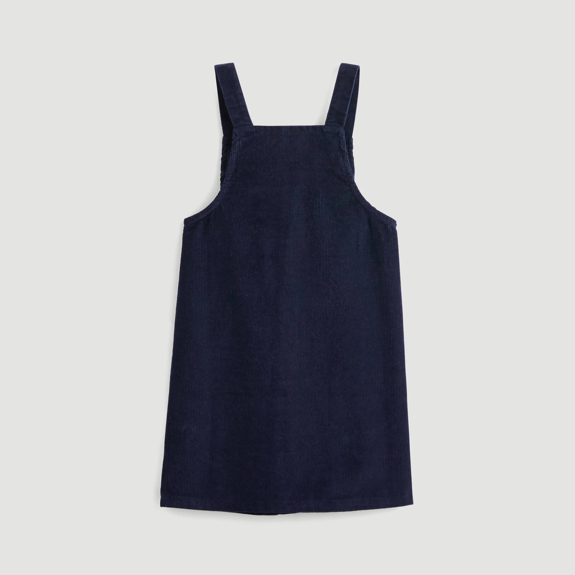 Robe salopette en velours, Bleu marine, large image number 1.0