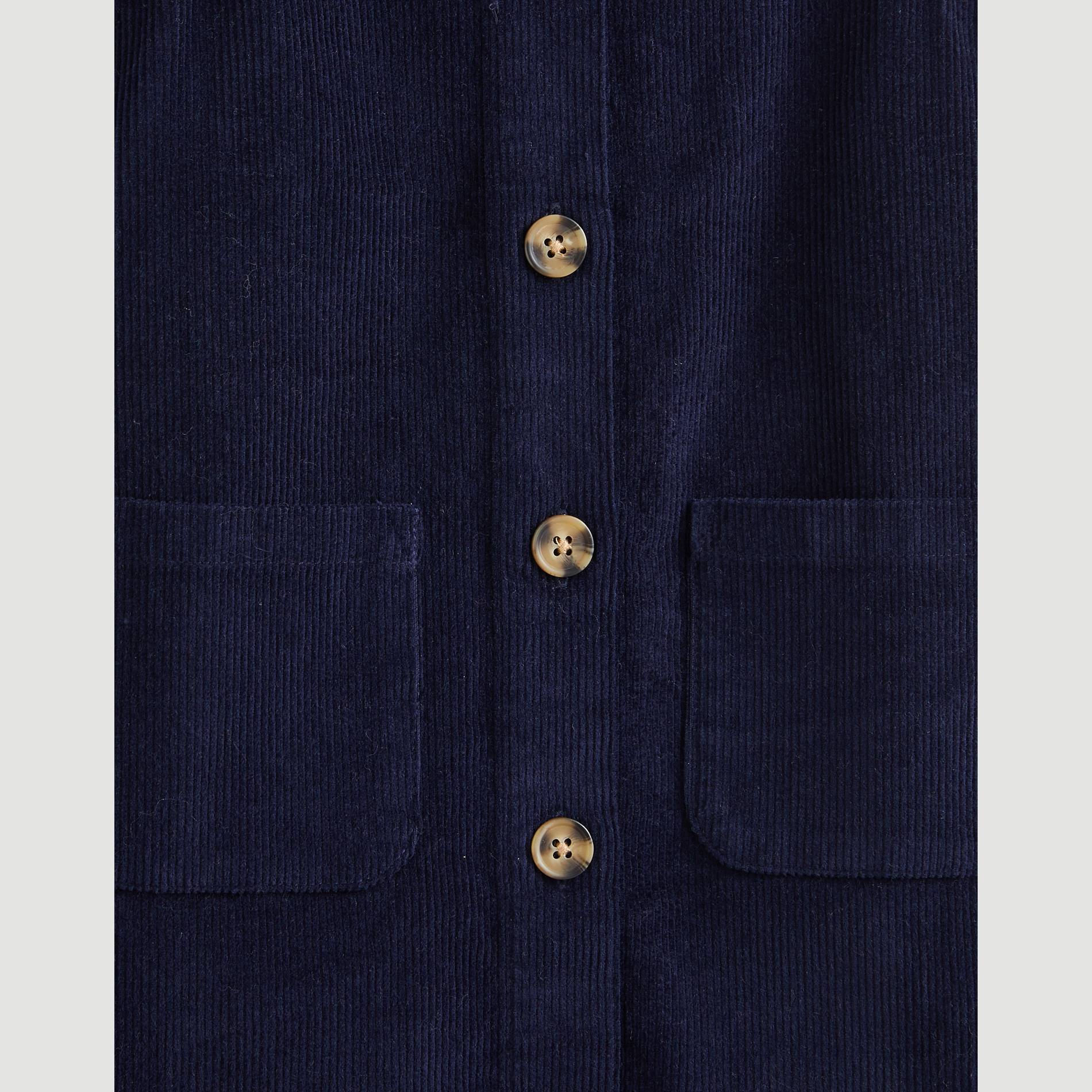 Robe salopette en velours, Bleu marine, large image number 2.0