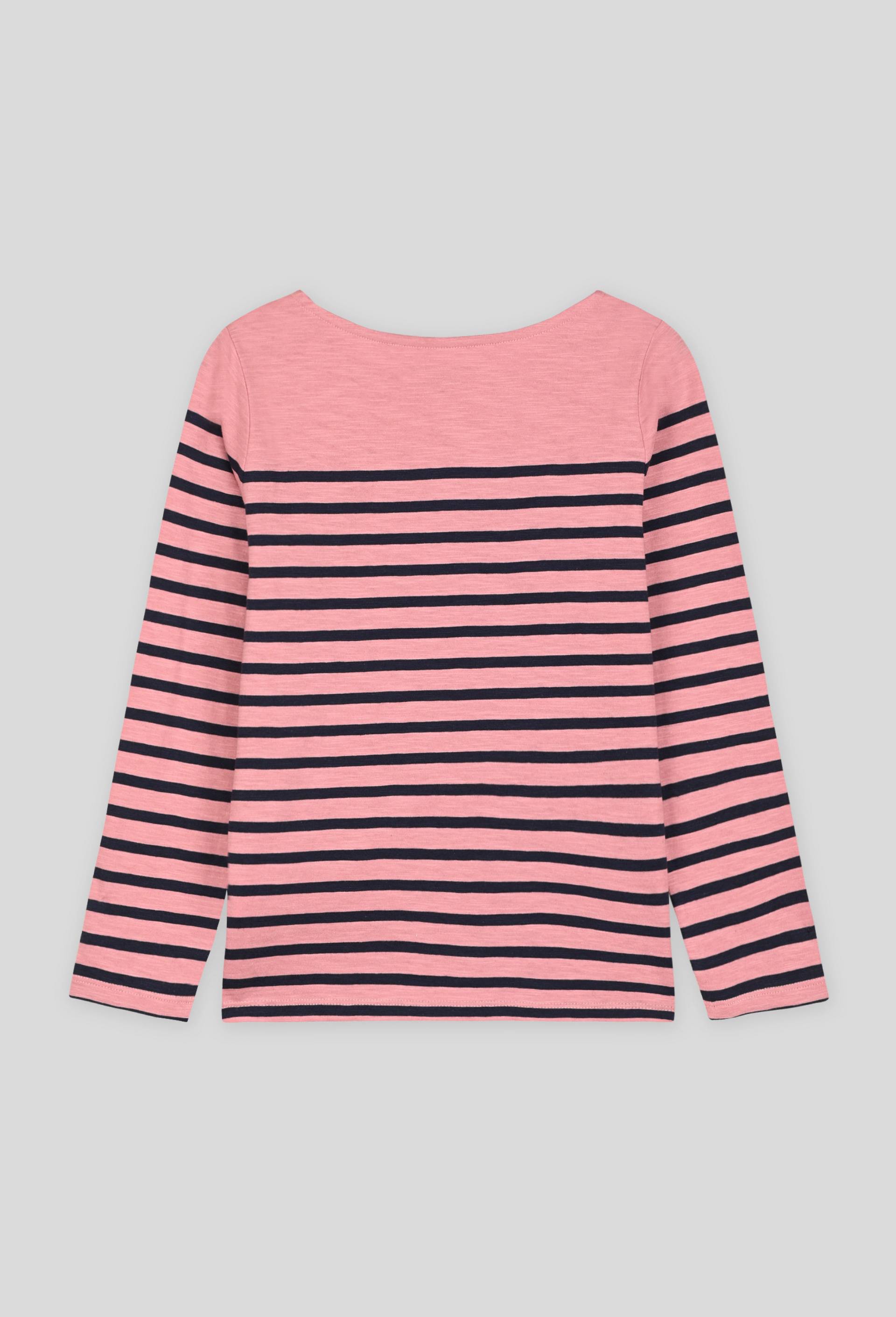 Marinière en coton certifiée Oekotex, Rose, large image number 1.0
