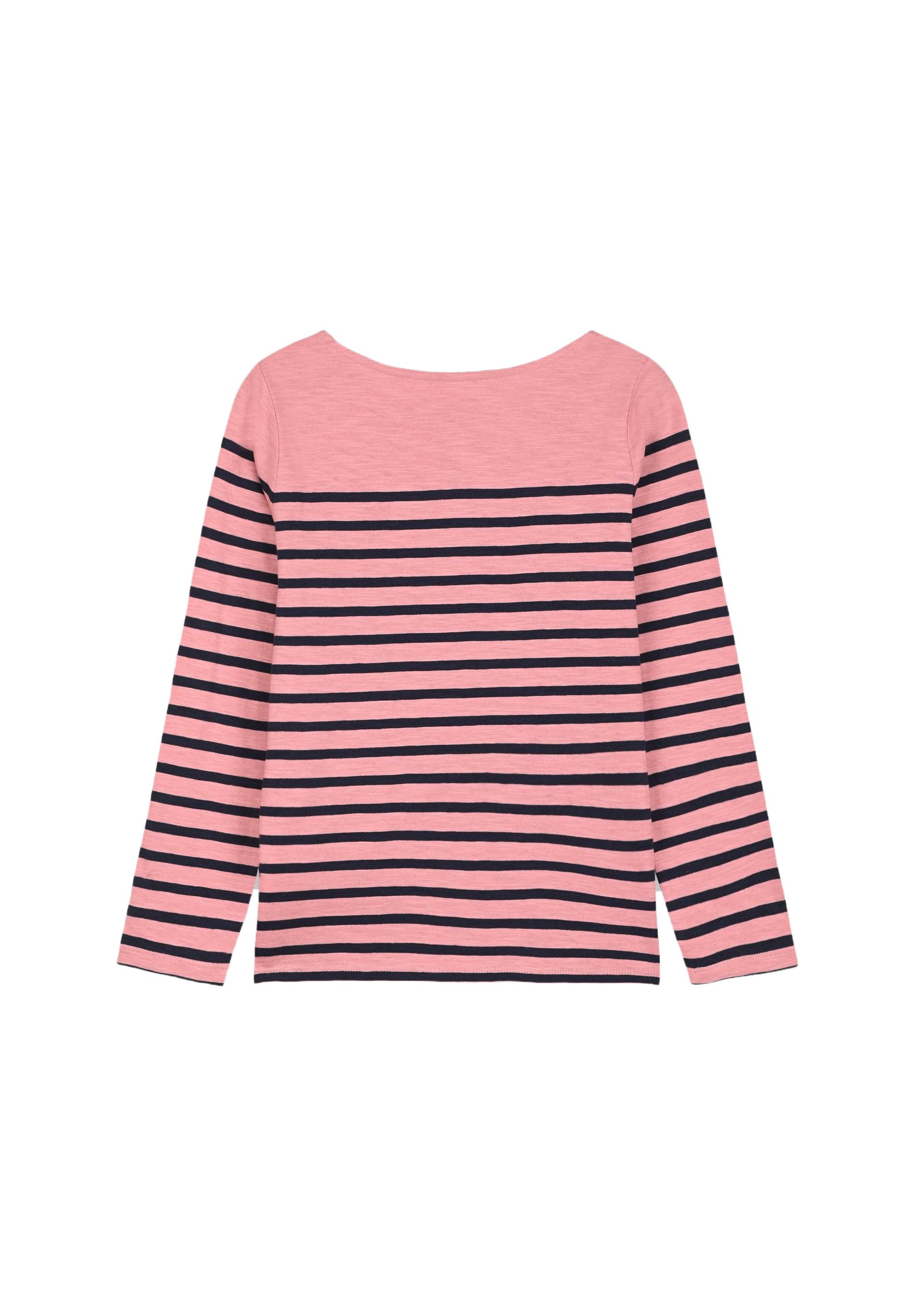 Marinière en coton certifiée Oekotex, Rose, large image number 4