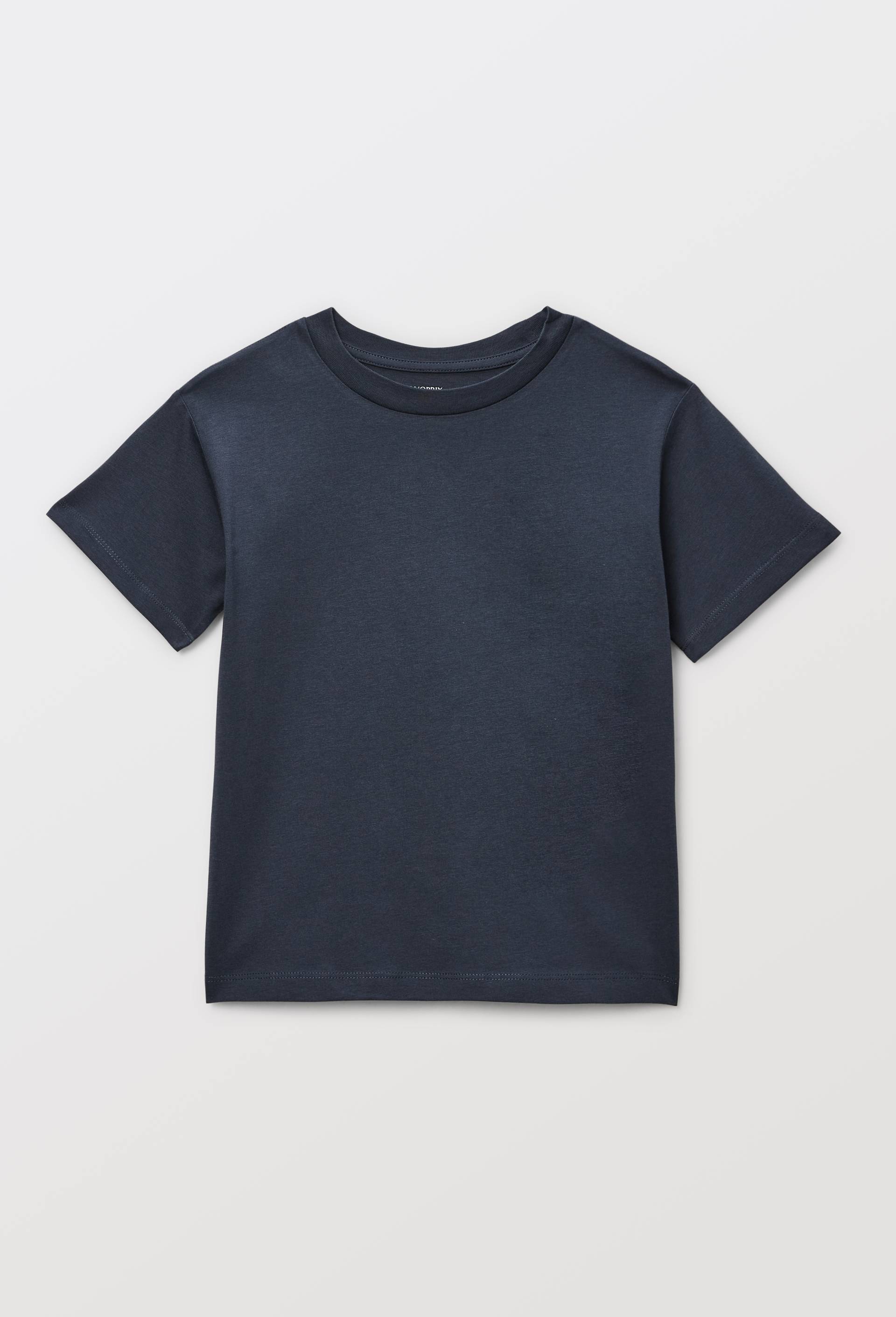 T-shirt manches courtes uni en coton BIO GOTS, Bleu fonc&eacute;, large image number 0.0