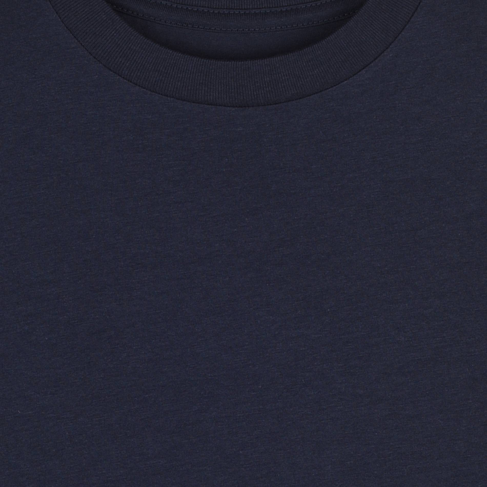 T-shirt manches courtes uni en coton BIO GOTS, Bleu fonc&eacute;, large image number 2.0