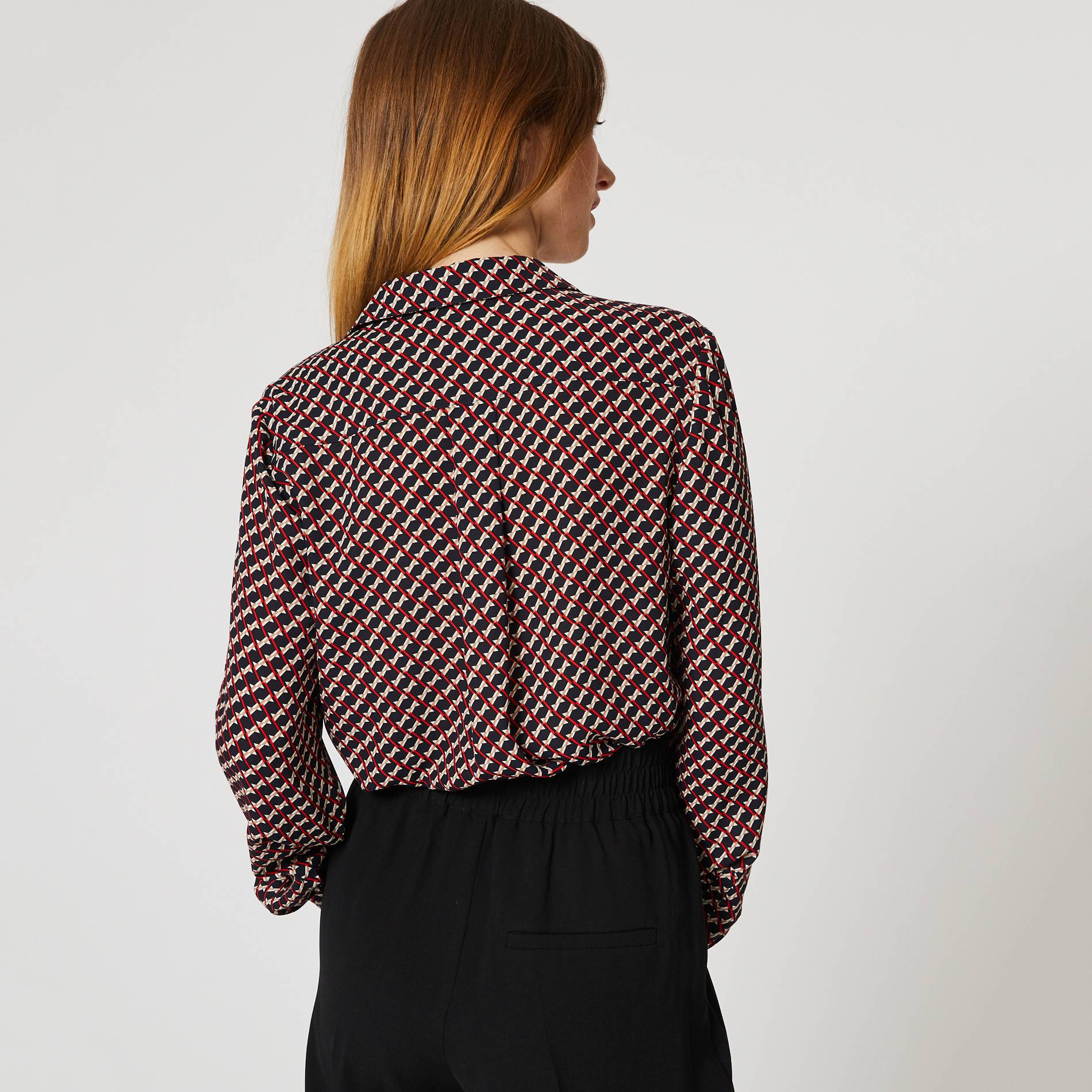Chemise manches longues imprimee, Bleu marine, large image number 1