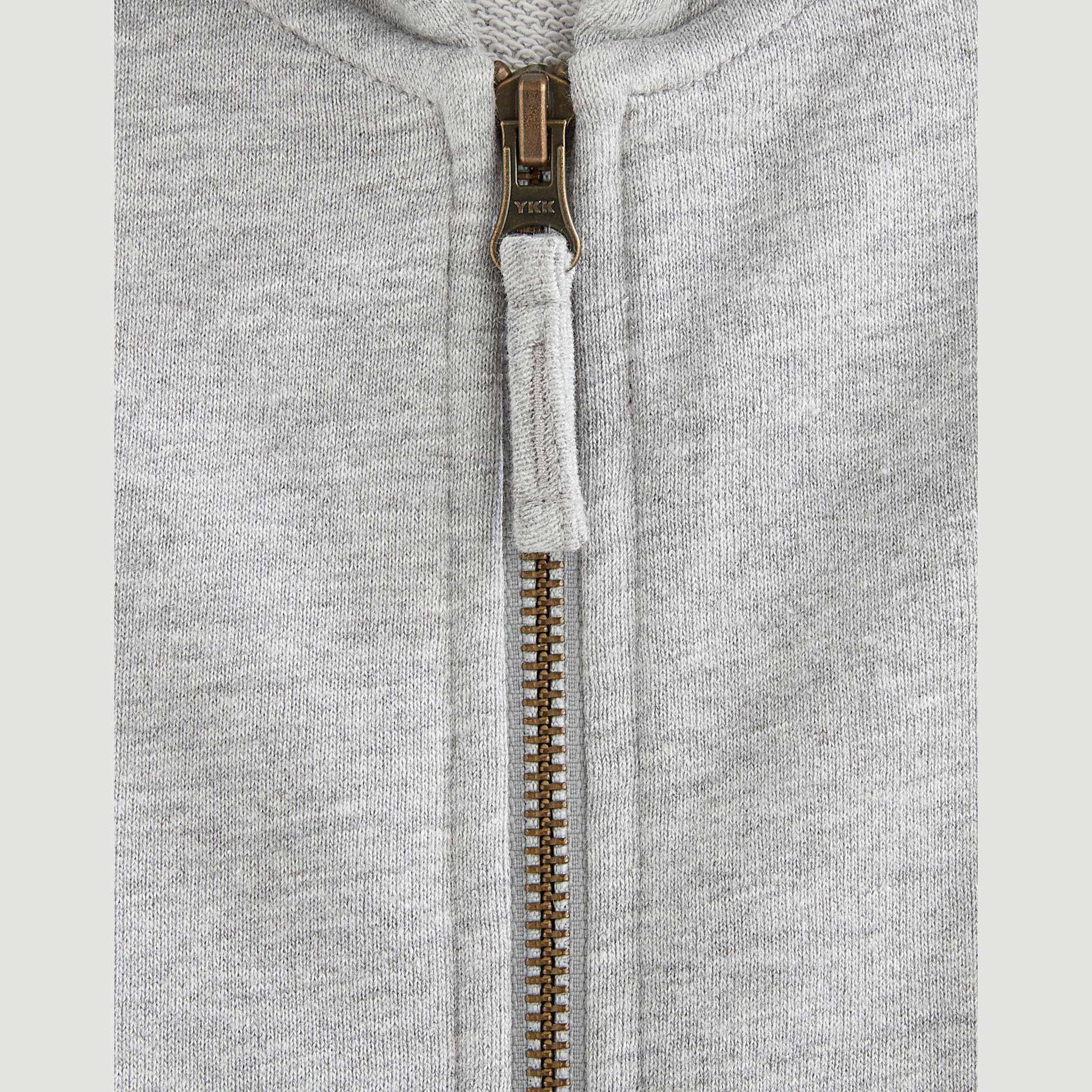 Sweat zippé en coton BIO, Gris clair, large image number 2.0
