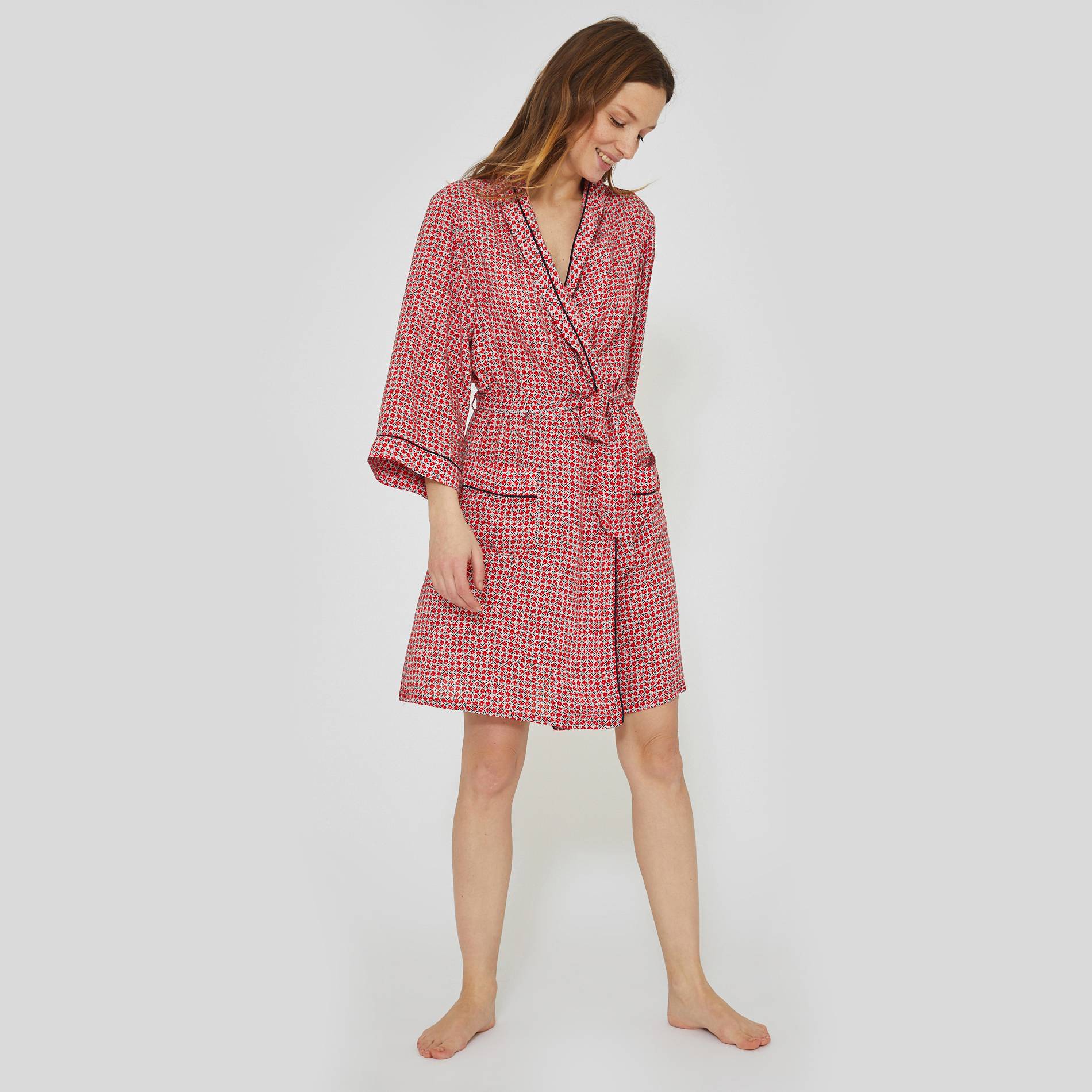 Kimono imprimé, Carmin, large image number 0