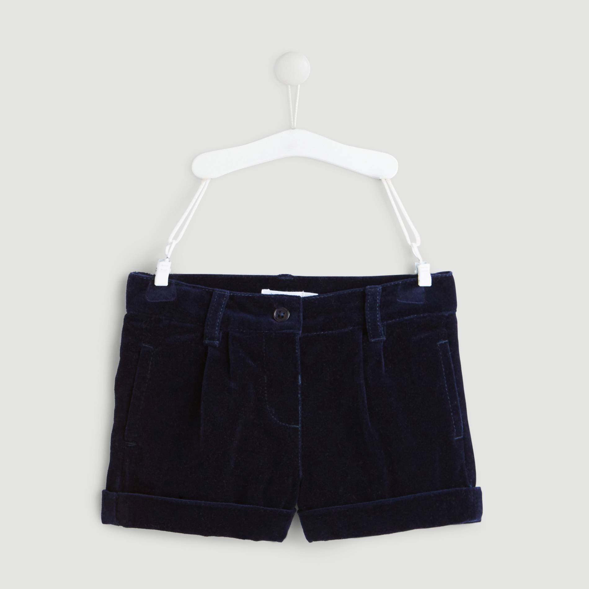 Short en velours, Bleu marine, large image number 0.0