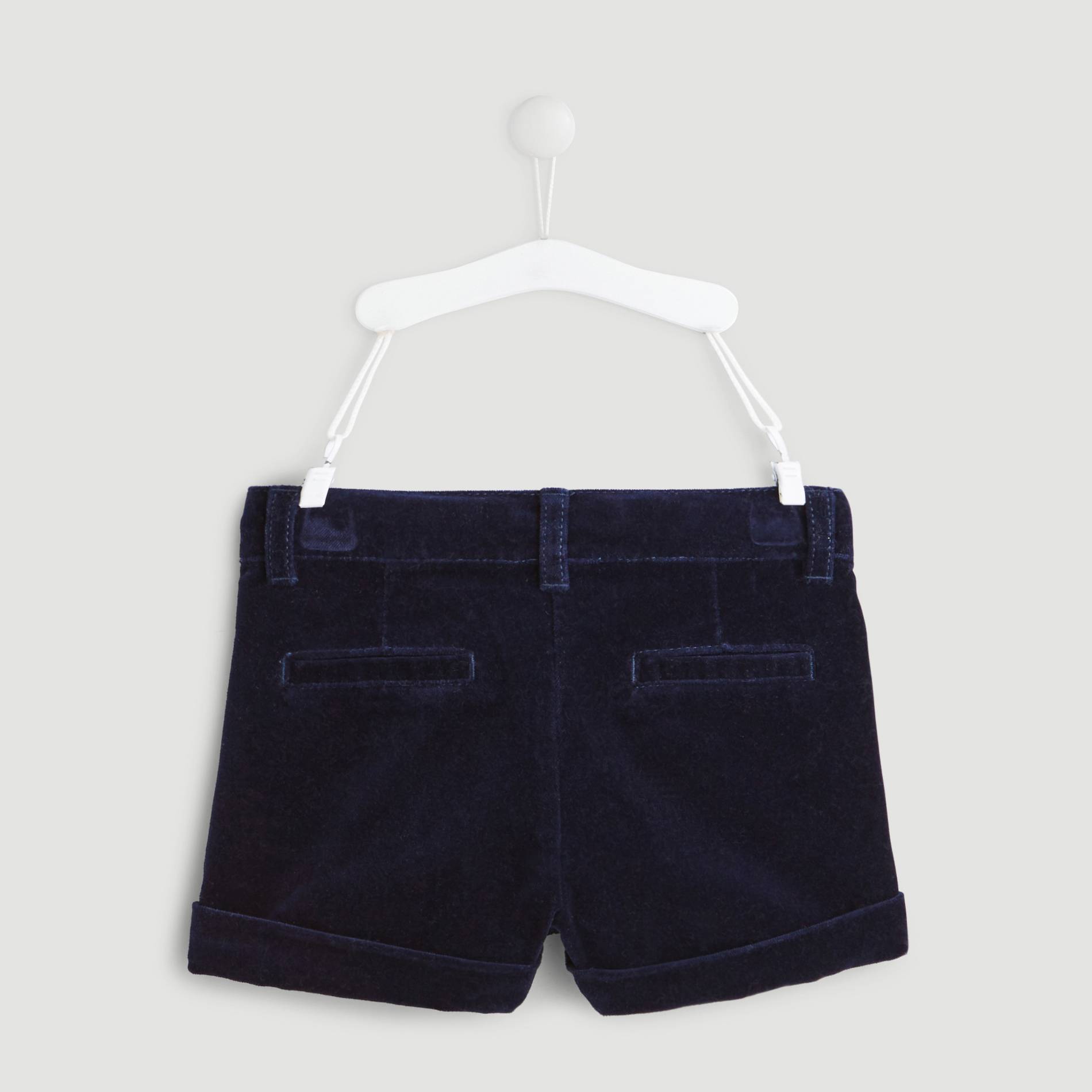 Short en velours, Bleu marine, large image number 1