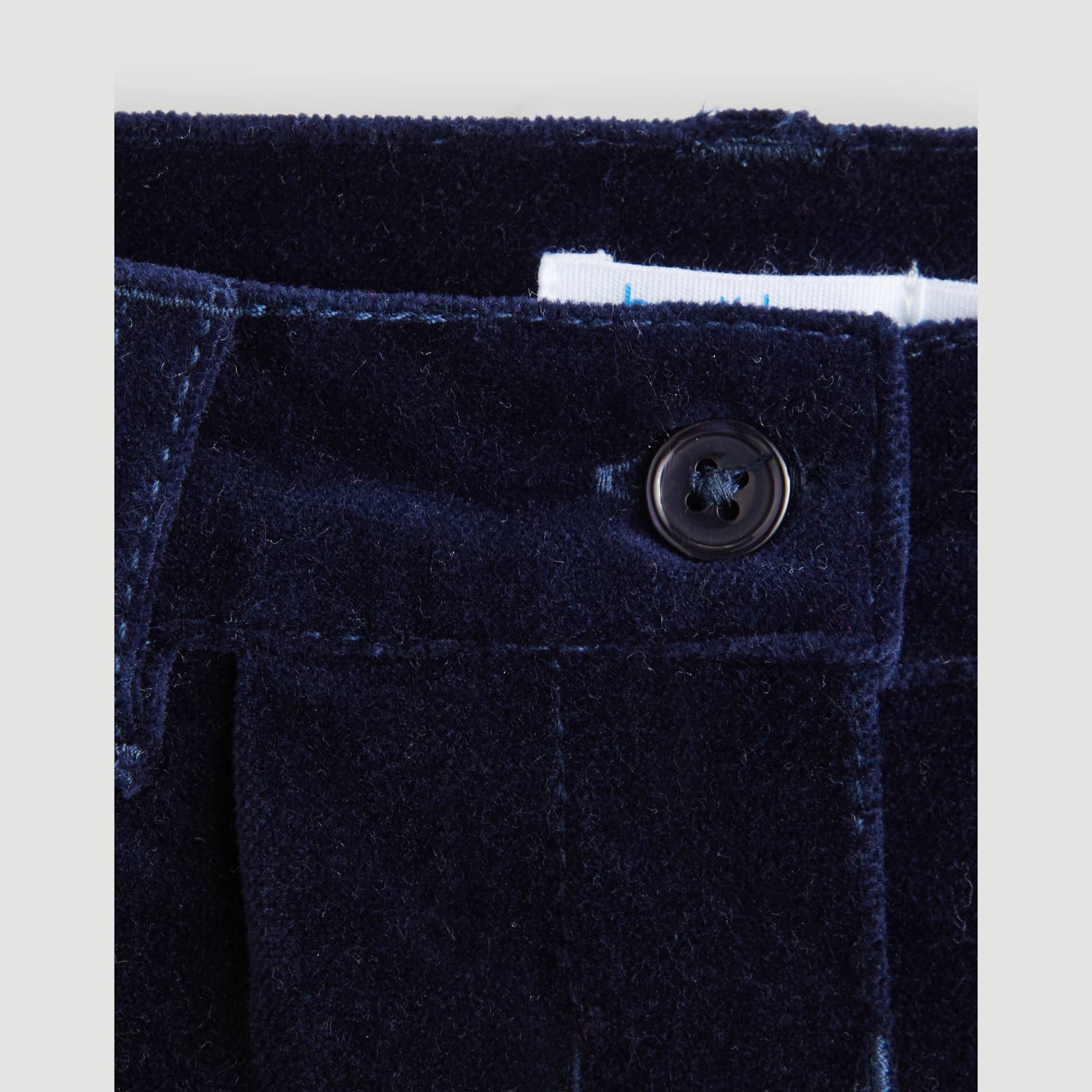 Short en velours, Bleu marine, large image number 2