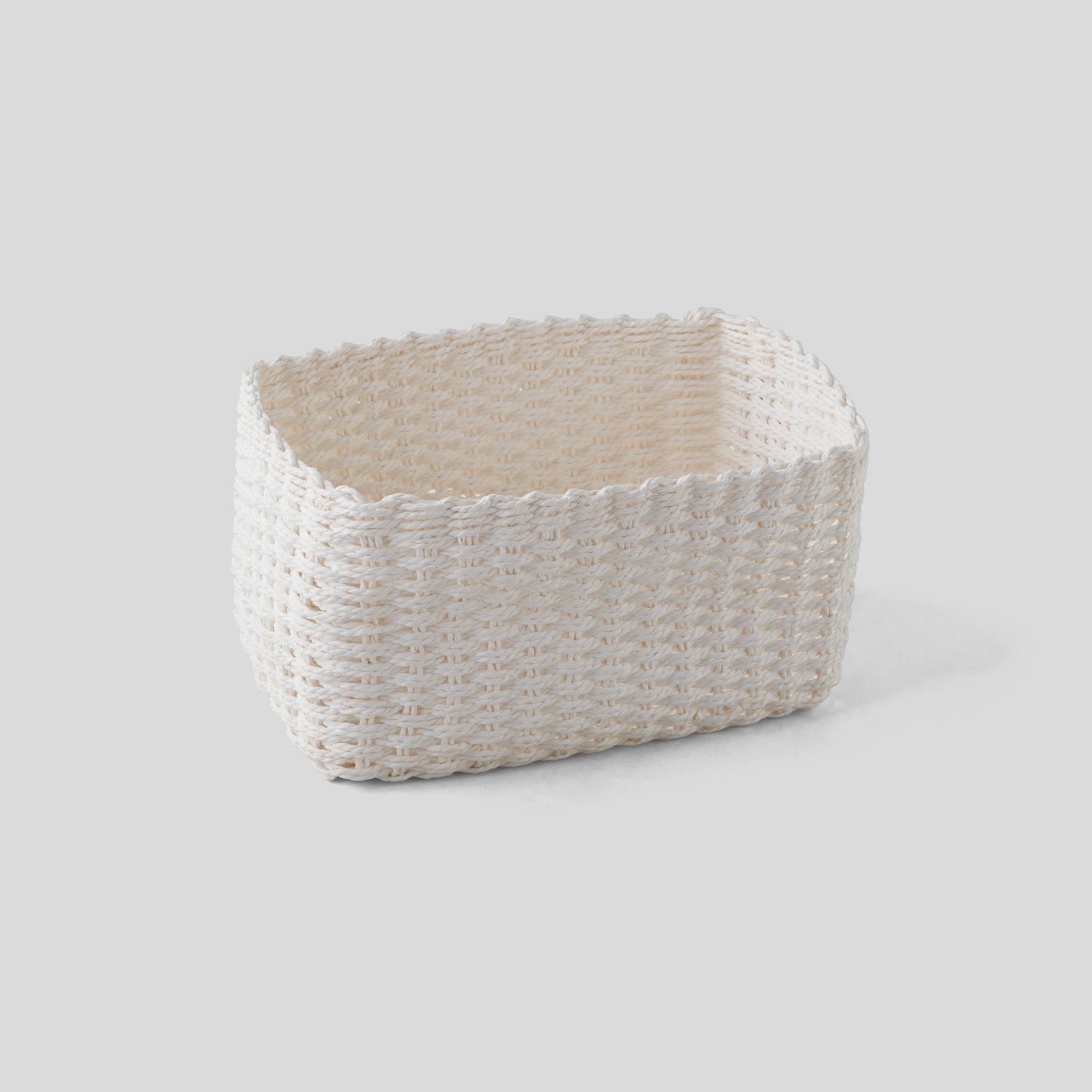 Panier en papier naturel, deux tailles disponibles, Blanc, large image number 0.0
