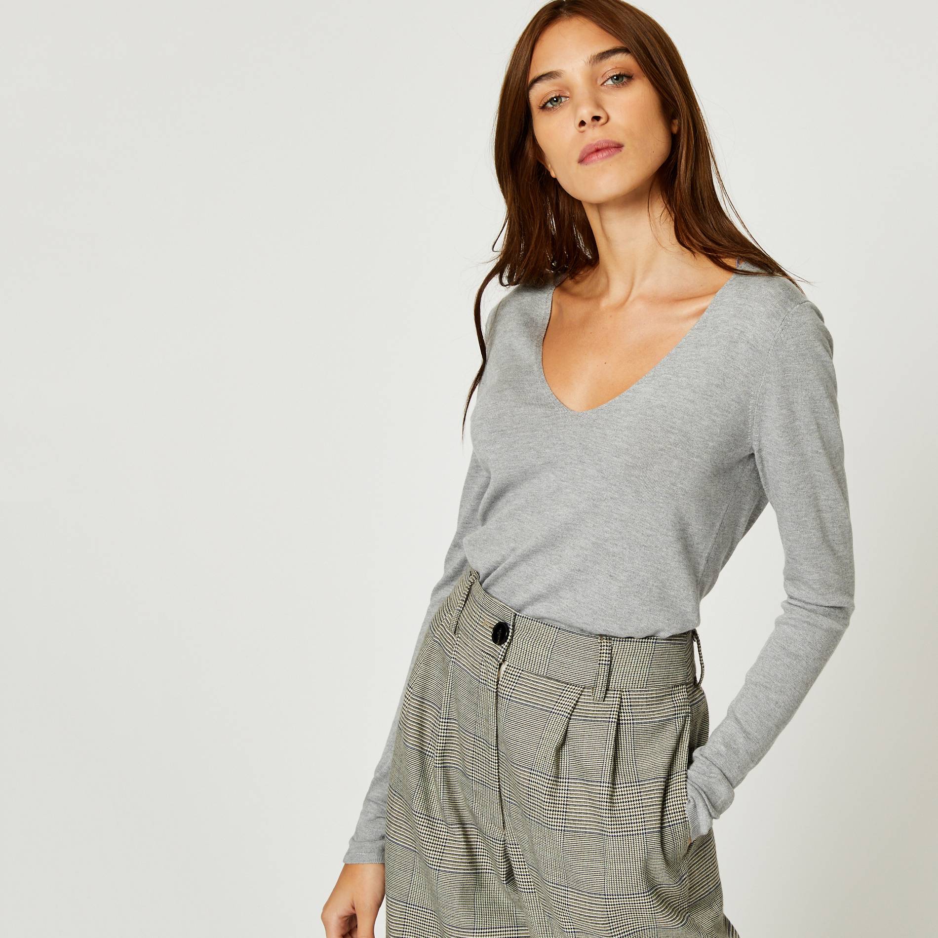 Pull manches longues, Gris clair, large image number 0.0