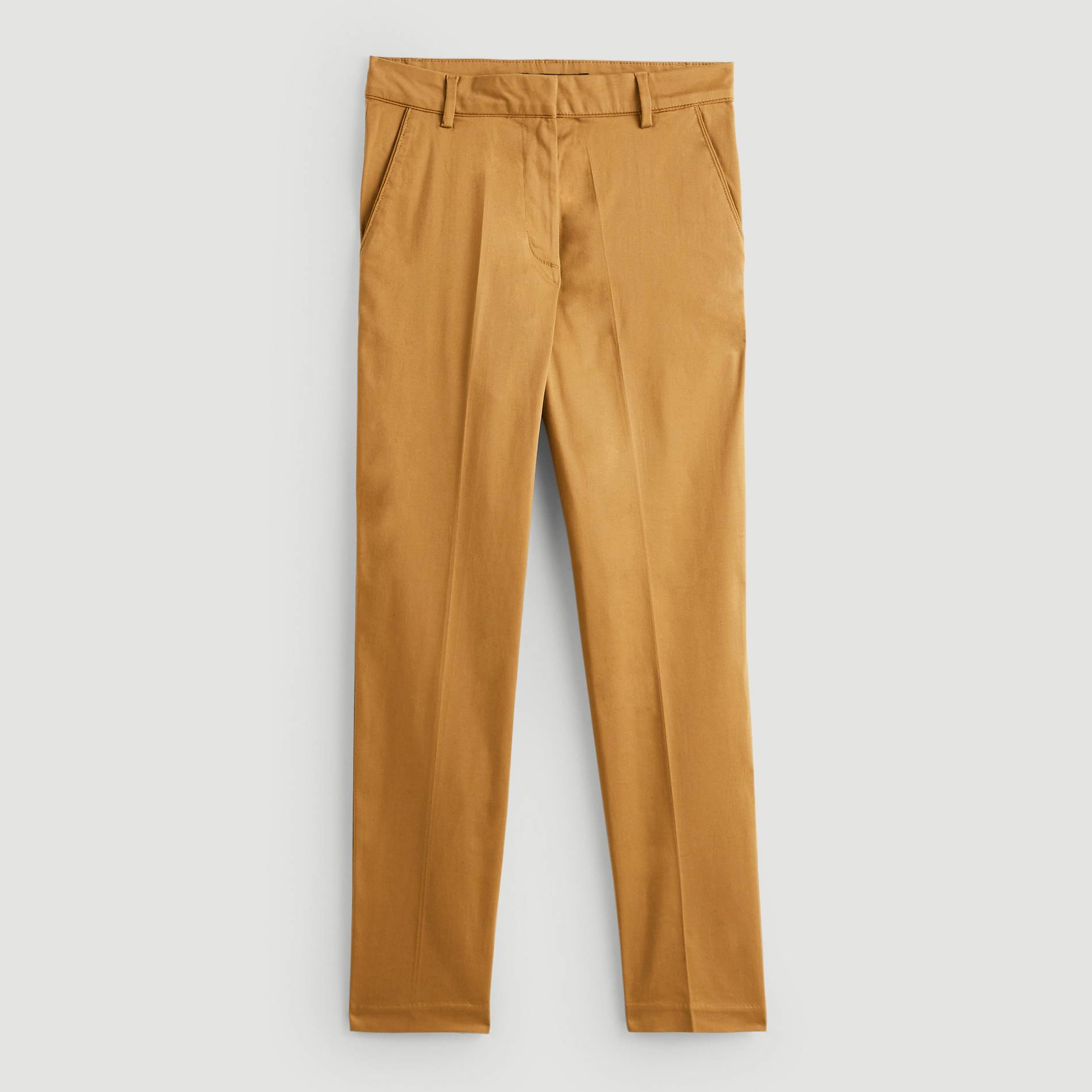 Pantalon 7/8 stretch en coton, Brun clair, large image number 2
