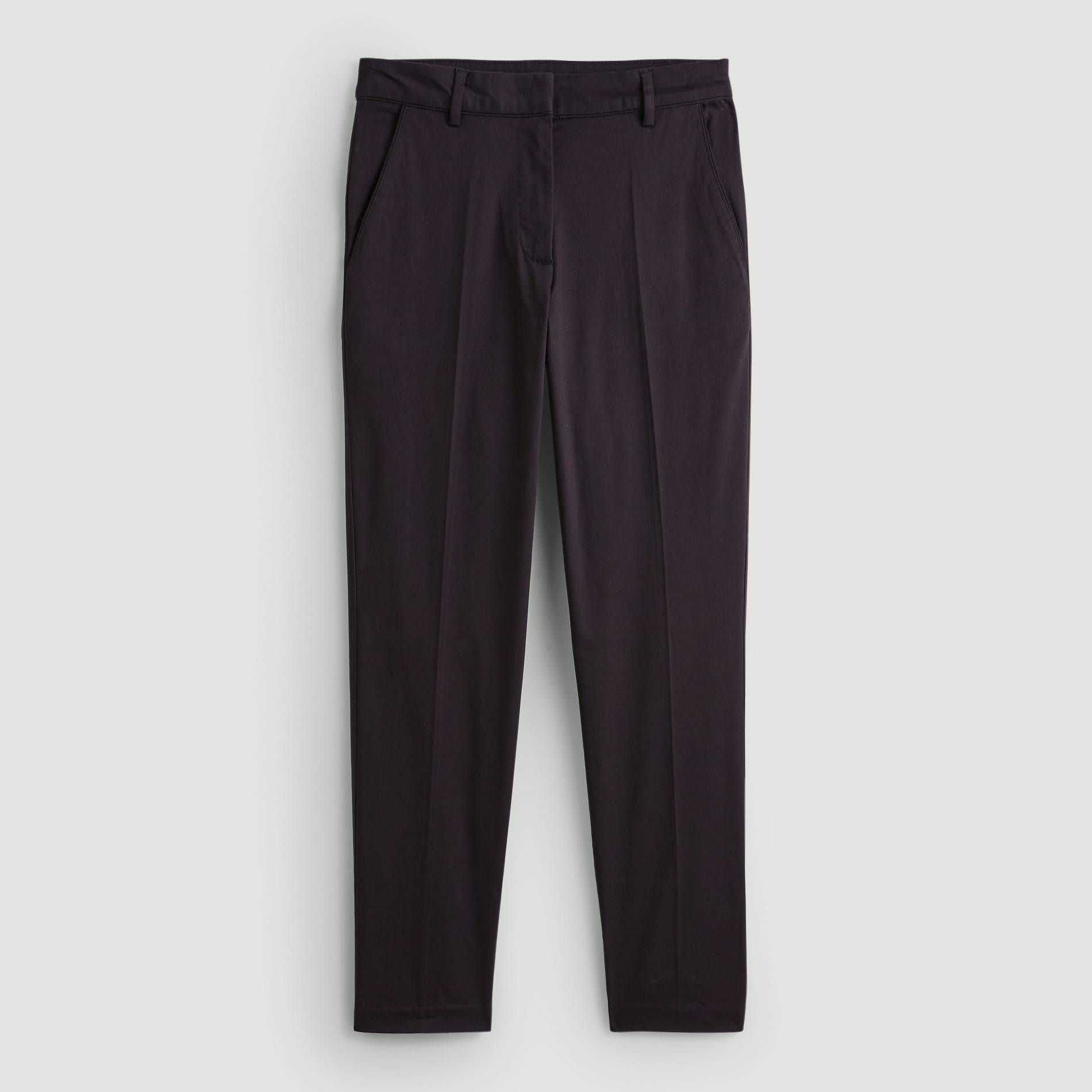 Pantalon 7/8 stretch en coton, Noir, large image number 2.0