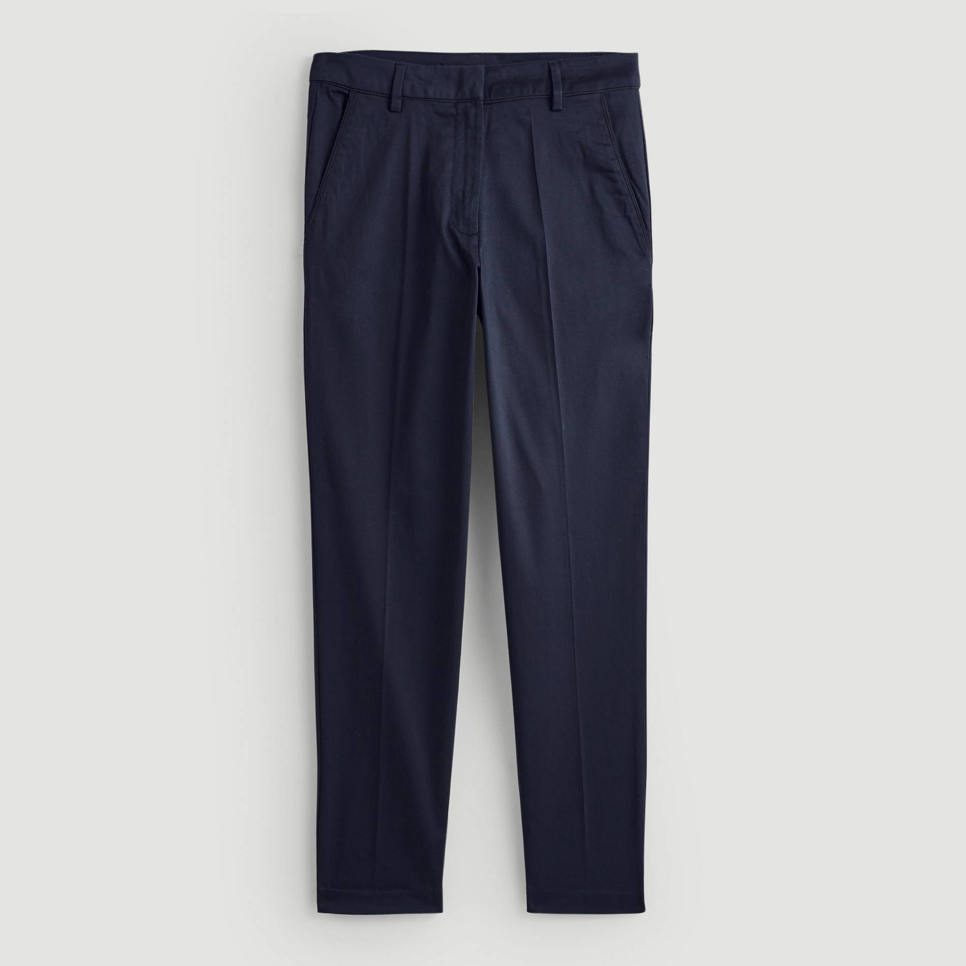 Pantalon 7/8 stretch en coton, Bleu marine, large image number 2