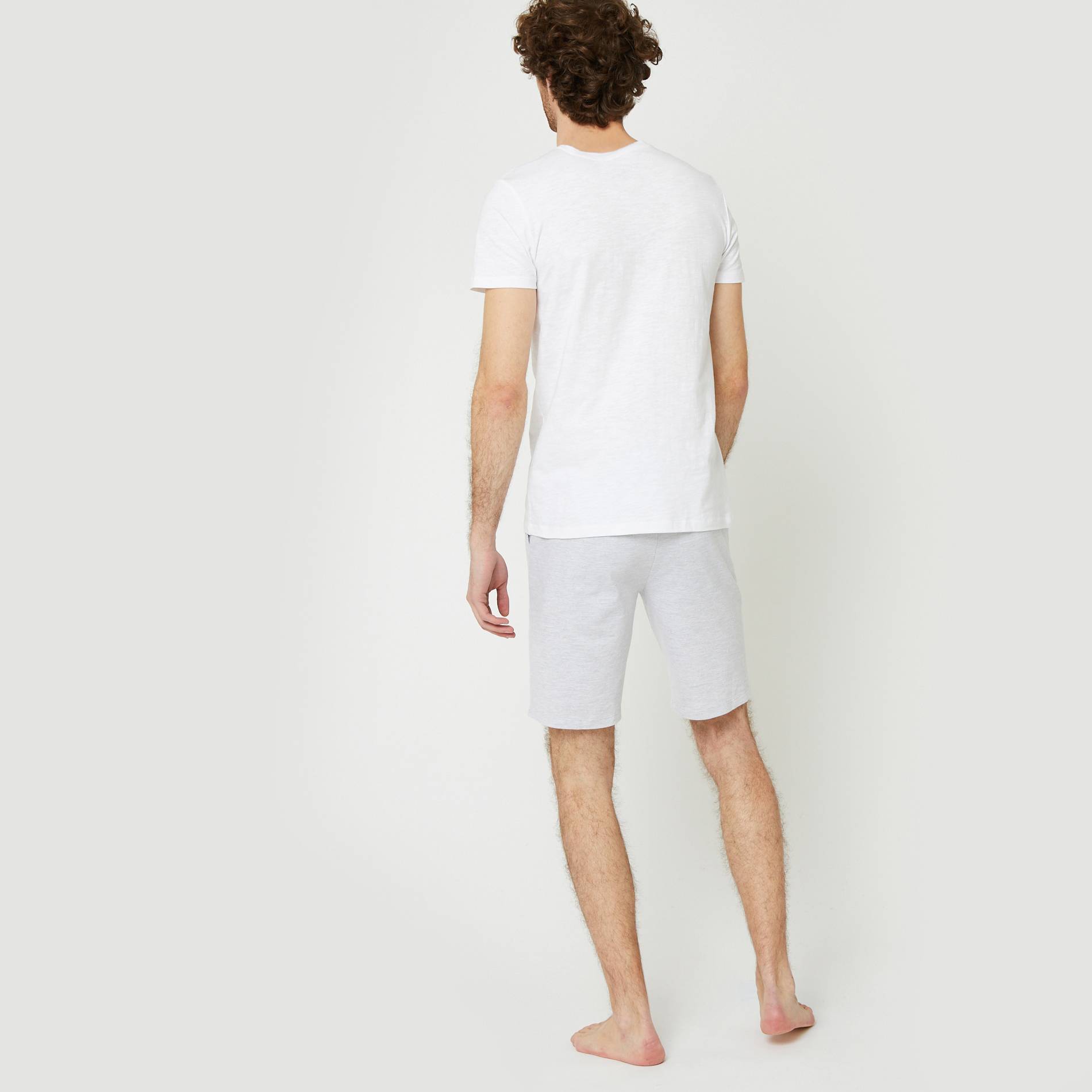Ensemble t-shirt et short en coton BIO, Gris moyen, large image number 1