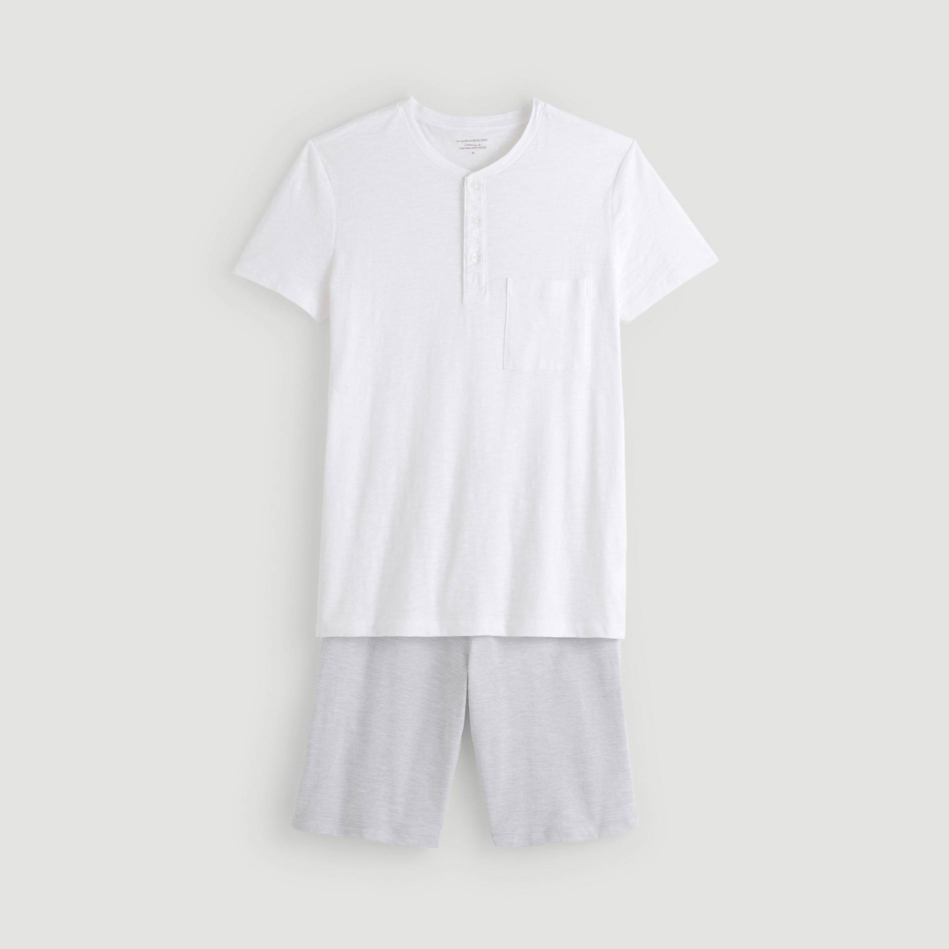 Ensemble t-shirt et short en coton BIO, Gris moyen, large image number 2