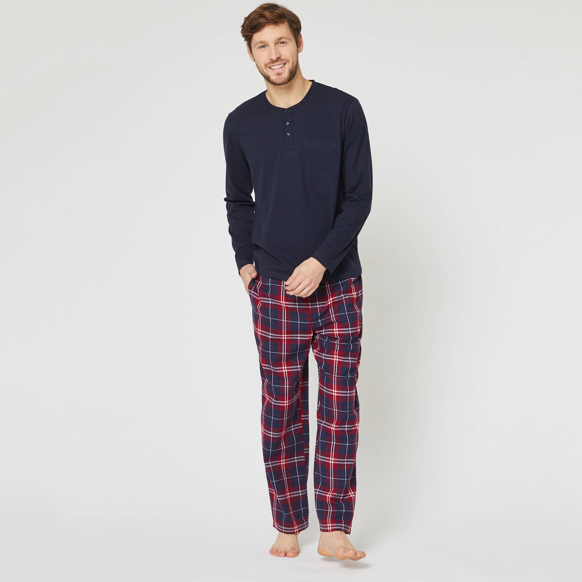 Ensemble pyjama long, Bleu marine, large image number 0