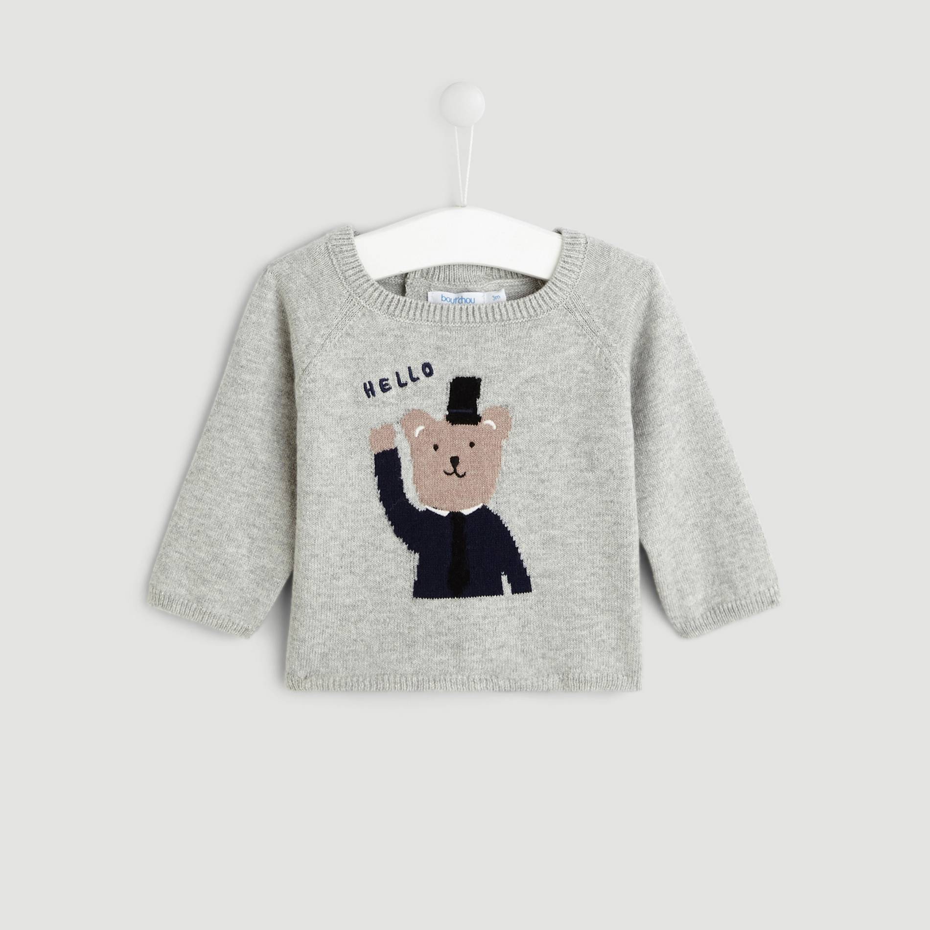 Pull, Gris moyen, large image number 0