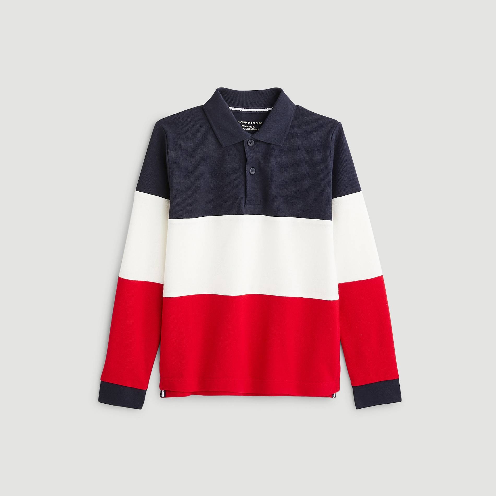 Polo manches longues, Bordeaux, large image number 0.0
