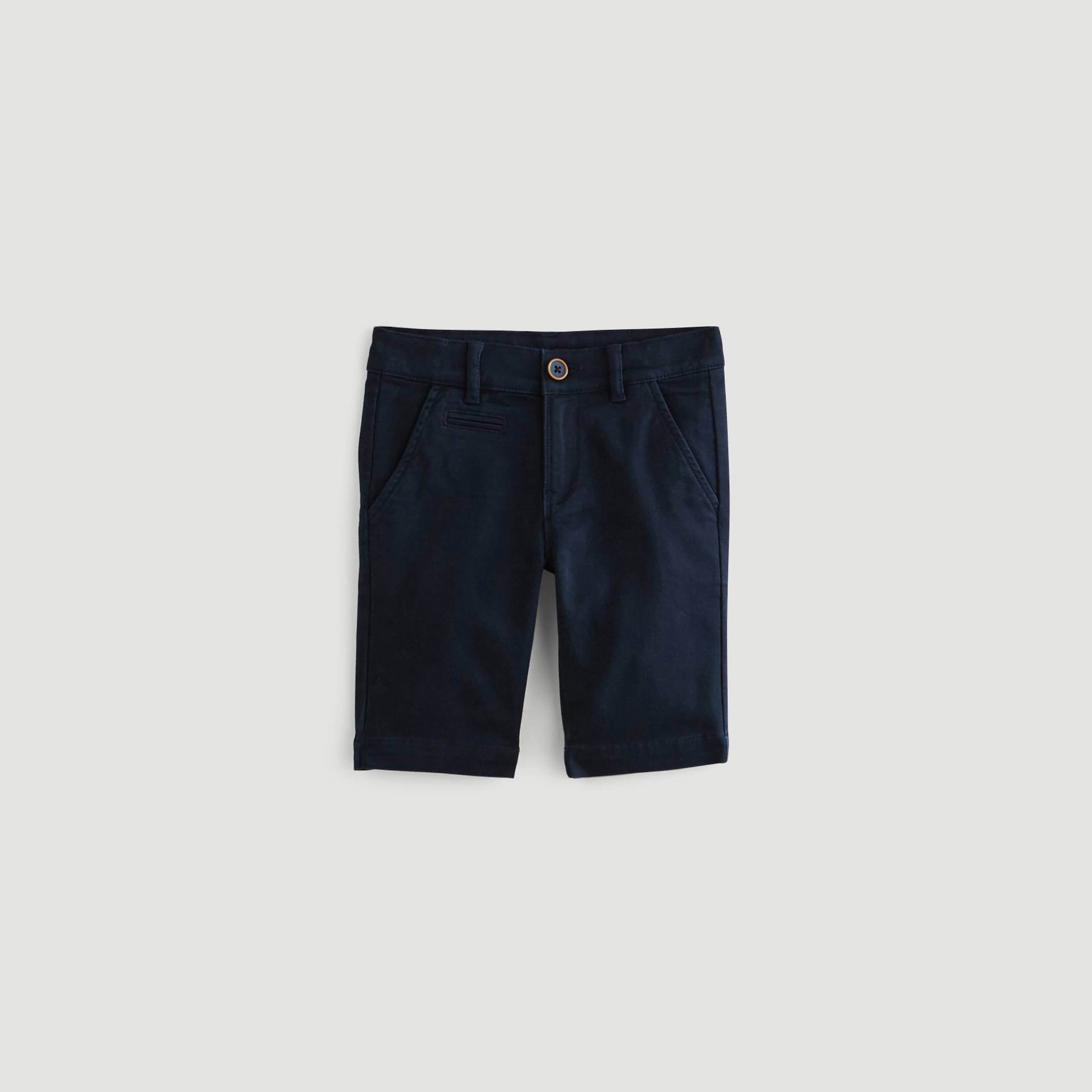 Bermuda molleton coupe chino, Bleu marine, large image number 0