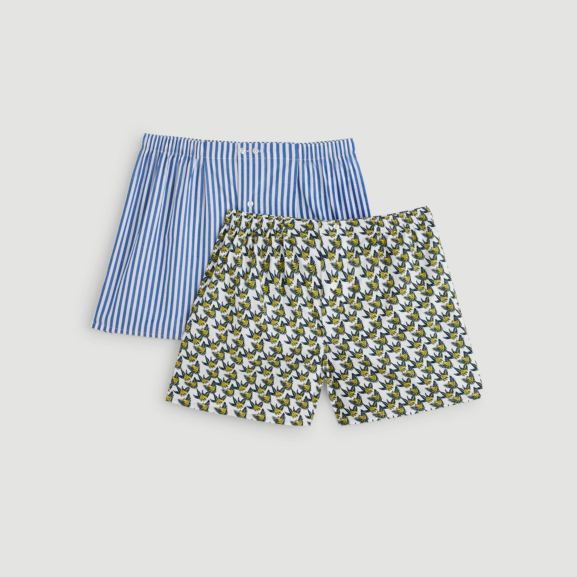 Lot de 2 caleçons imprimés, Blanc, large image number 0