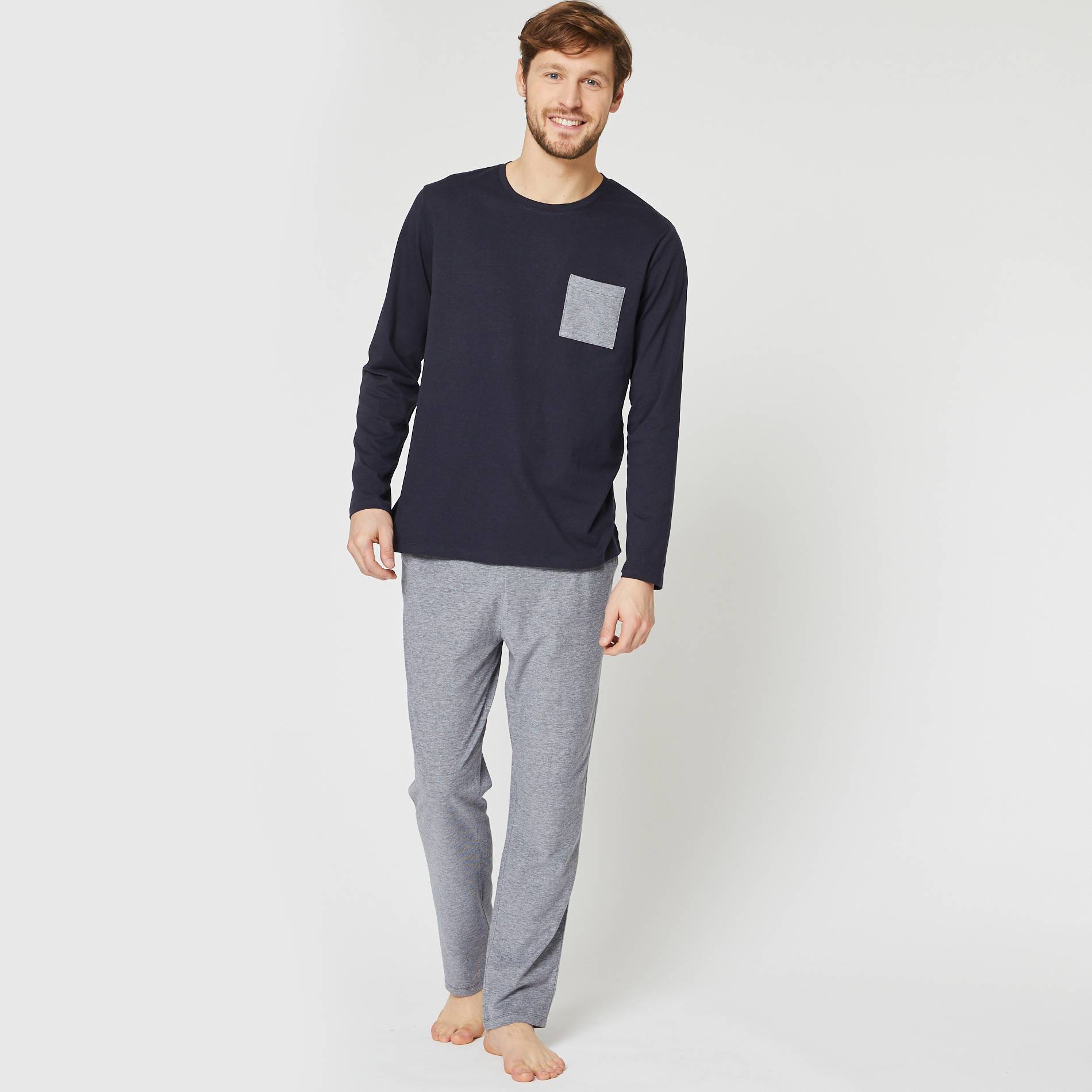 Pyjama en coton BIO, Bleu marine, large image number 0
